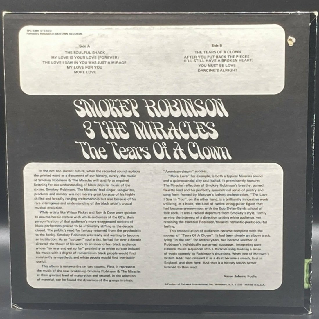Smokey Robinson & The Miracles - The Tears of a Clown - Ominous Synths Records