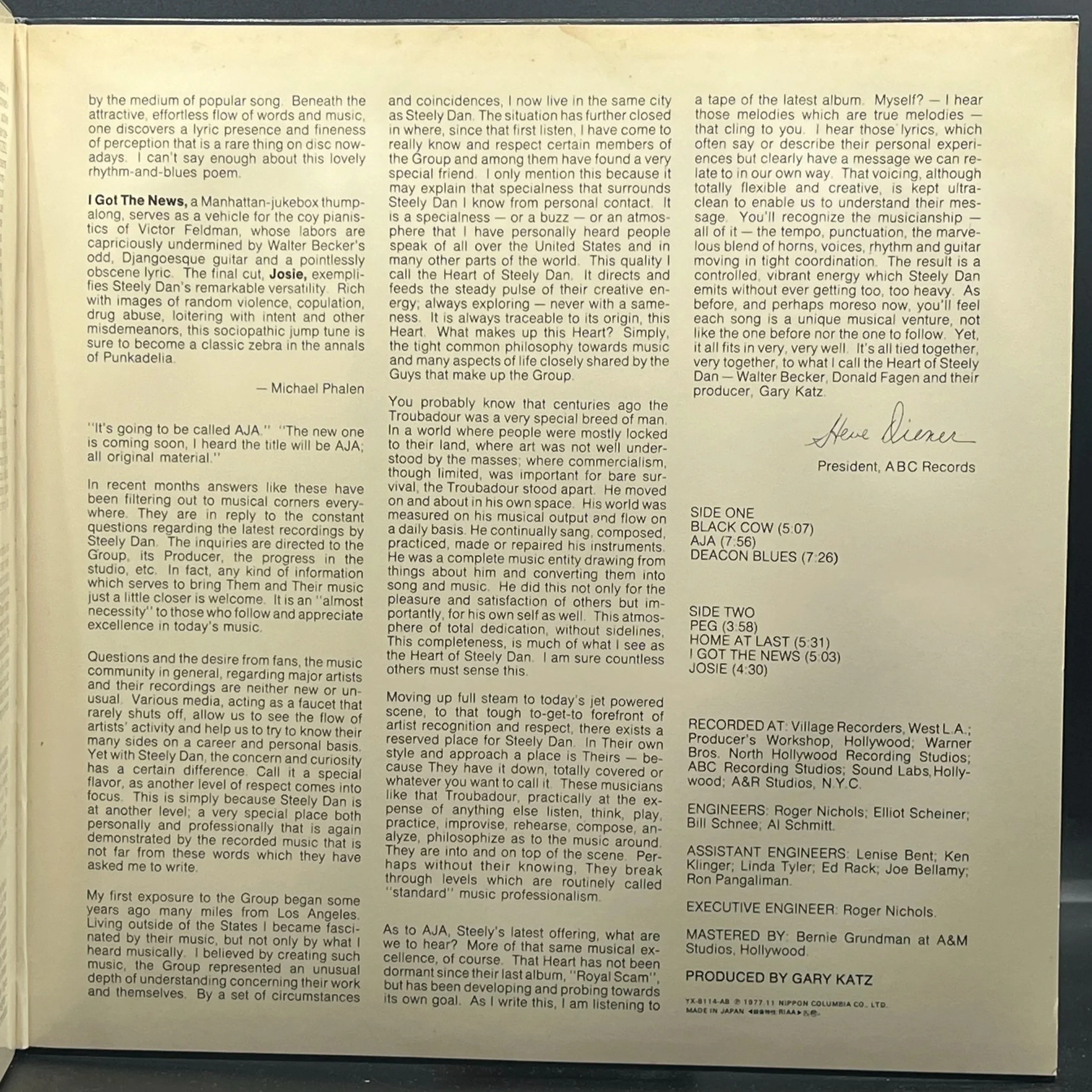 Steely Dan - Aja - Ominous Synths Records