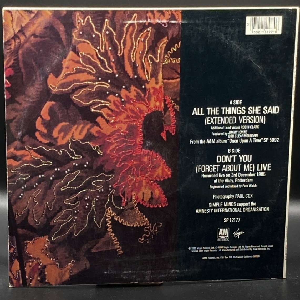 Simple Minds - All The Things She Said (Single) - Ominous Synths Records