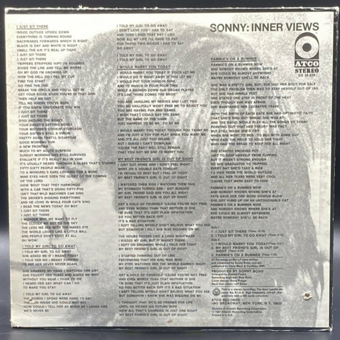 Sonny Bono - Inner Views - Ominous Synths Records