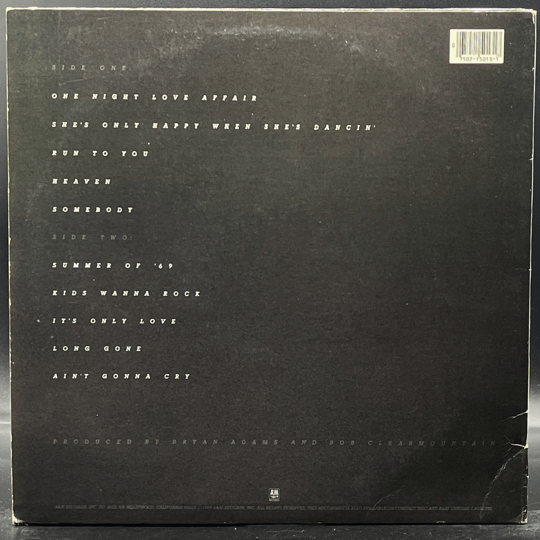 Bryan Adams - Reckless - Ominous Synths Records