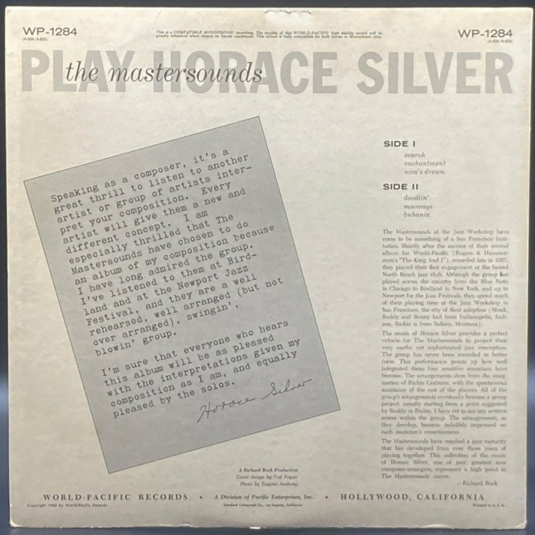 The Mastersounds - Play Compositions by Horace Silver - Ominous Synths Records