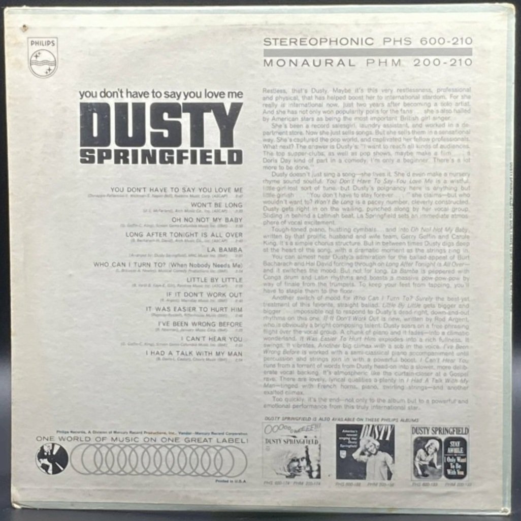 Dusty Springfield - You Don't Have to Say You Love Me - Ominous Synths Records