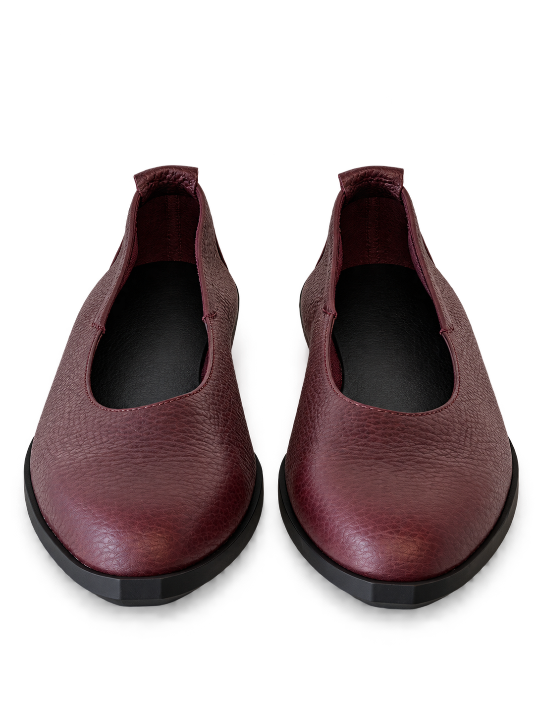 Burgundy pebbled leather shoes.png