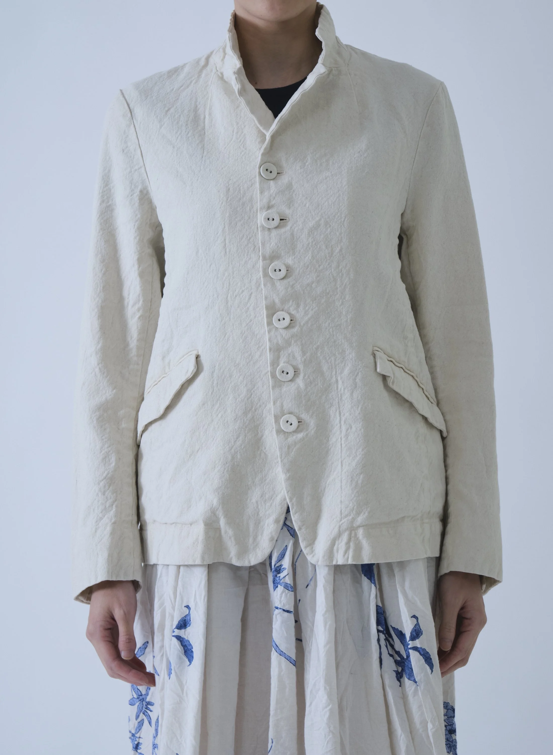 Linen Cotton Soft Twill Jacket
