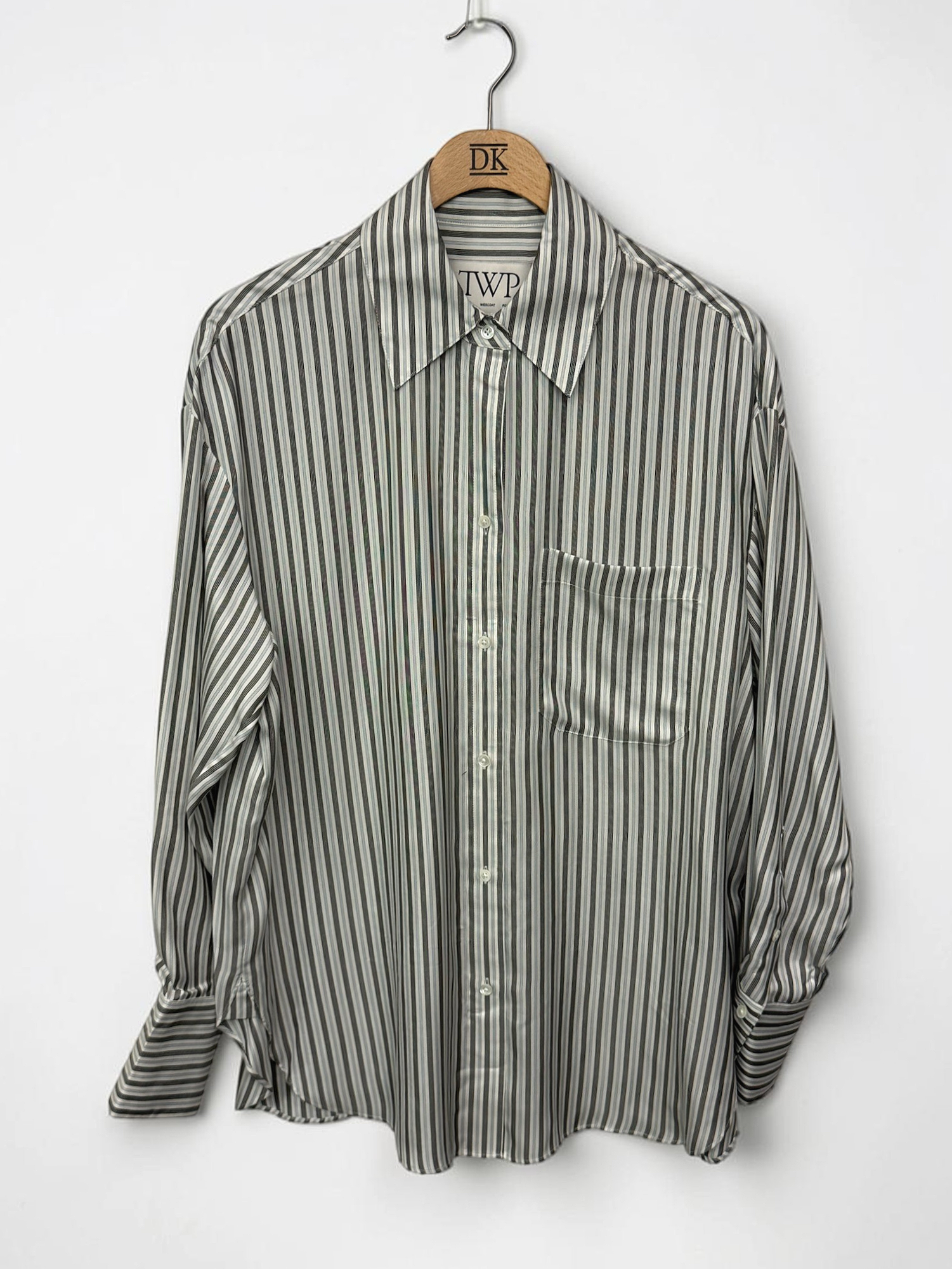 Big Joe Shirt in Evening Stripe on Silk