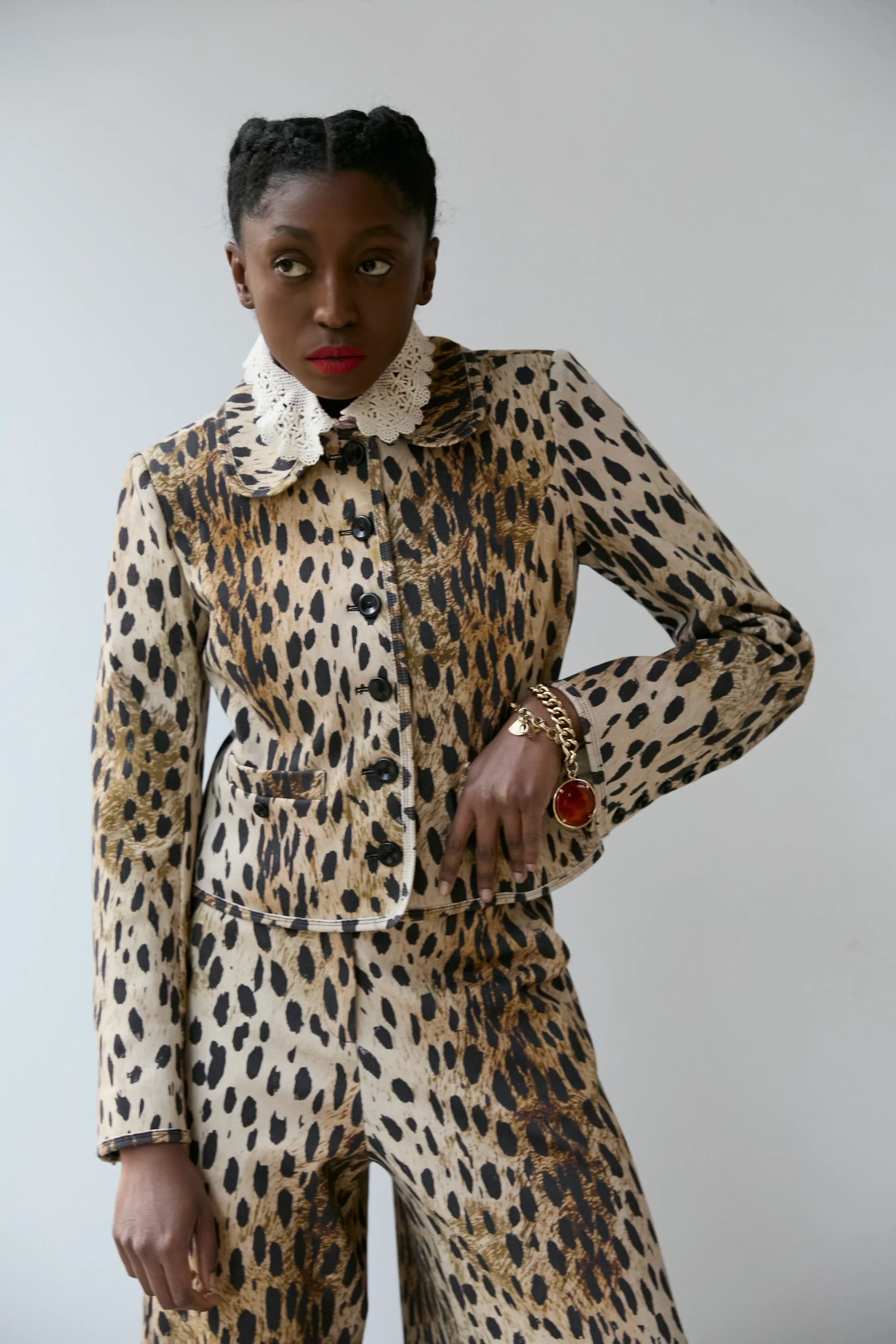 Six Button Cropped Jacket