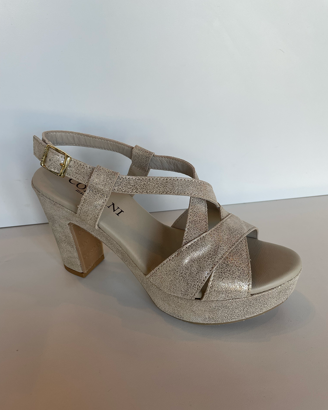 Buy Gold Plain Rhaenyra Swarovski Embellished Platform Heels by Sephyr  Online at Aza Fashions.
