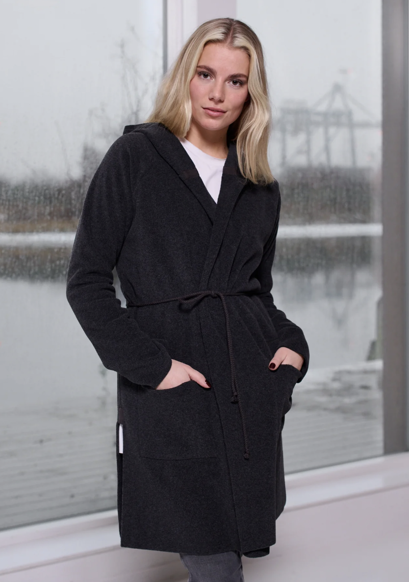 Deborah Kent's Boutique in South Tampa — Belted Fleece Cardigan in Soft  Black by Henriette Steffensen