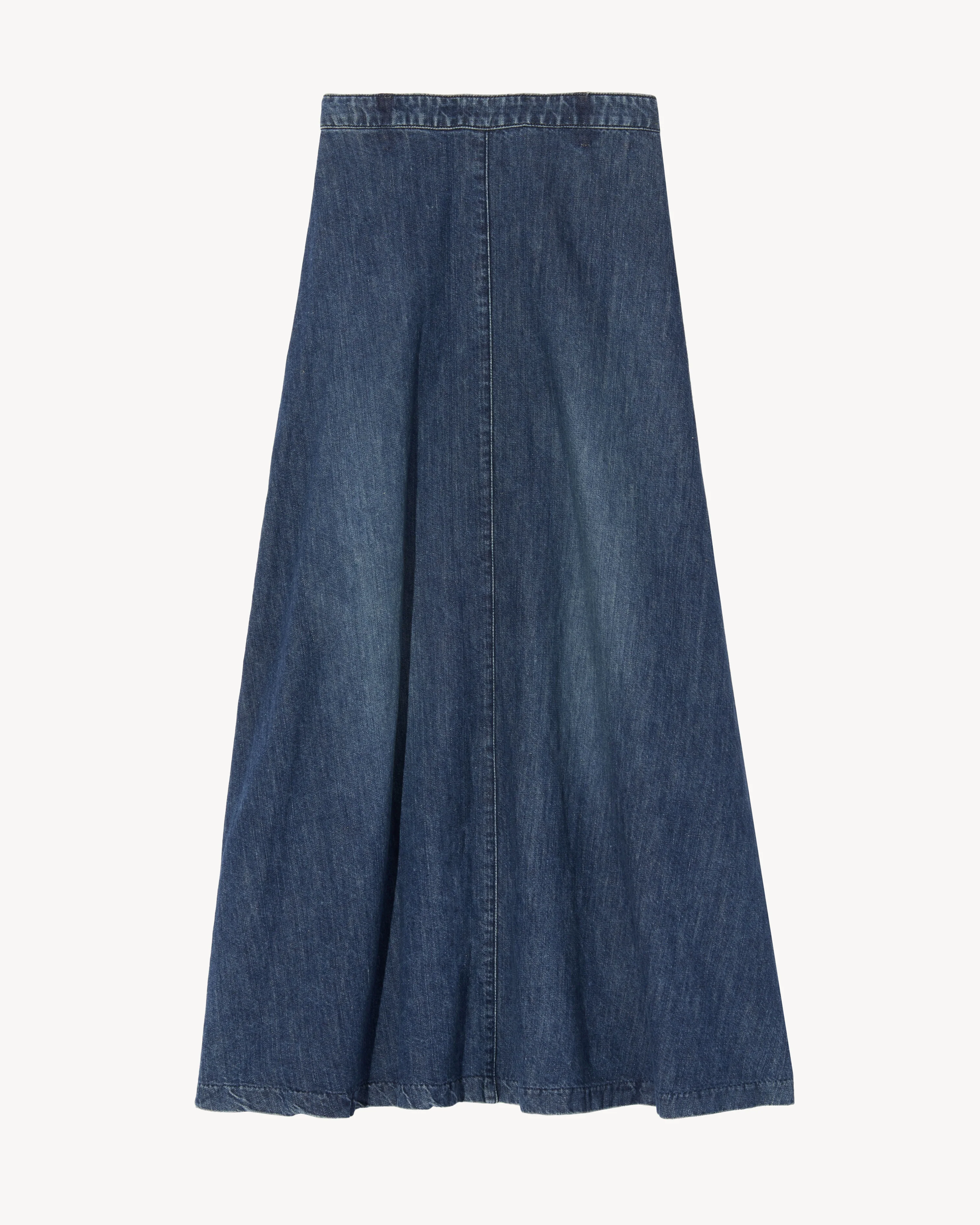 Astrid Denim Skirt in Classic Wash by Nili Lotan at Deborah Kent’s Boutique in South Tampa