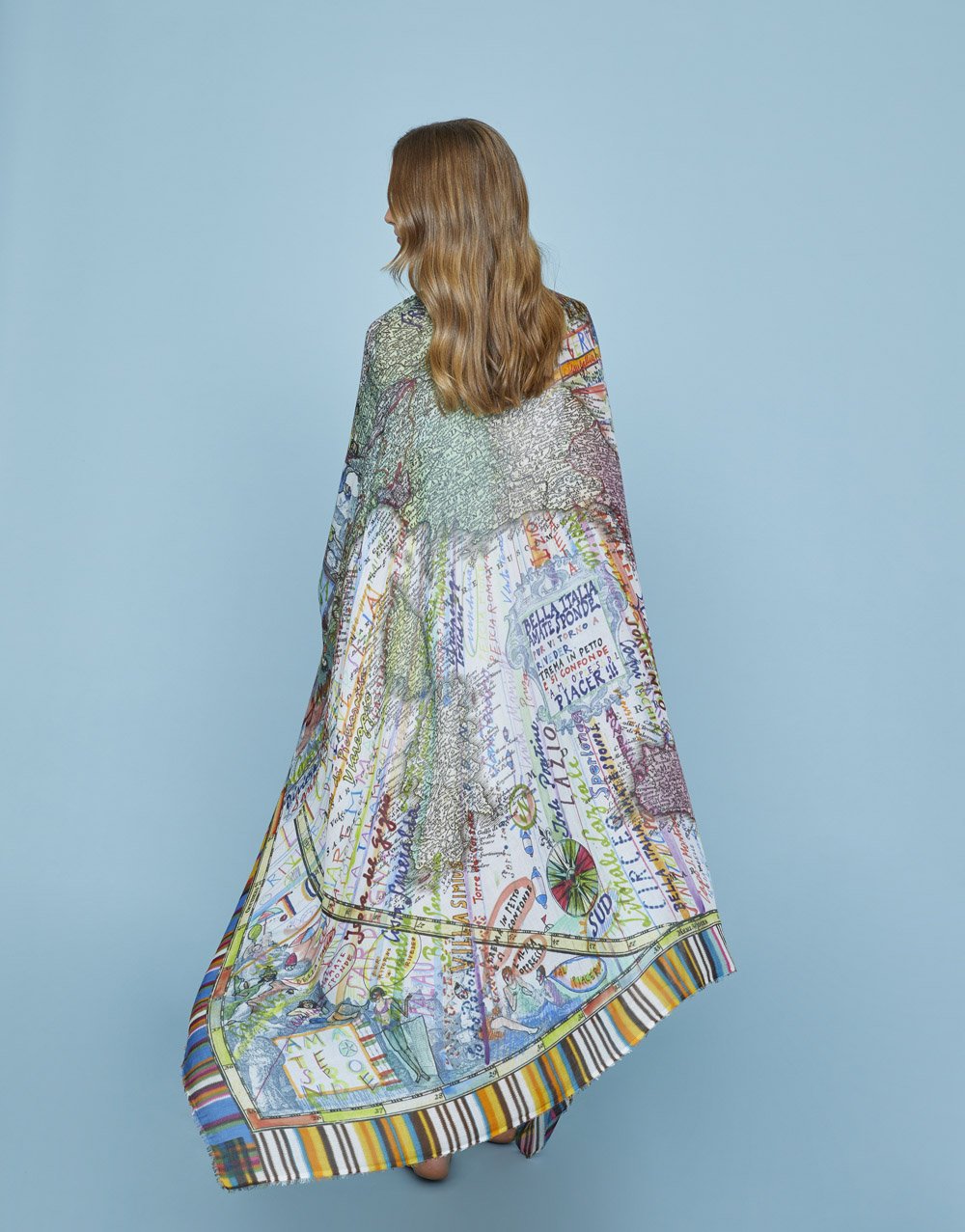 Italia Printed Silk Modal Scarf by Faliero Sarti at Deborah Kent’s Boutique in South Tampa