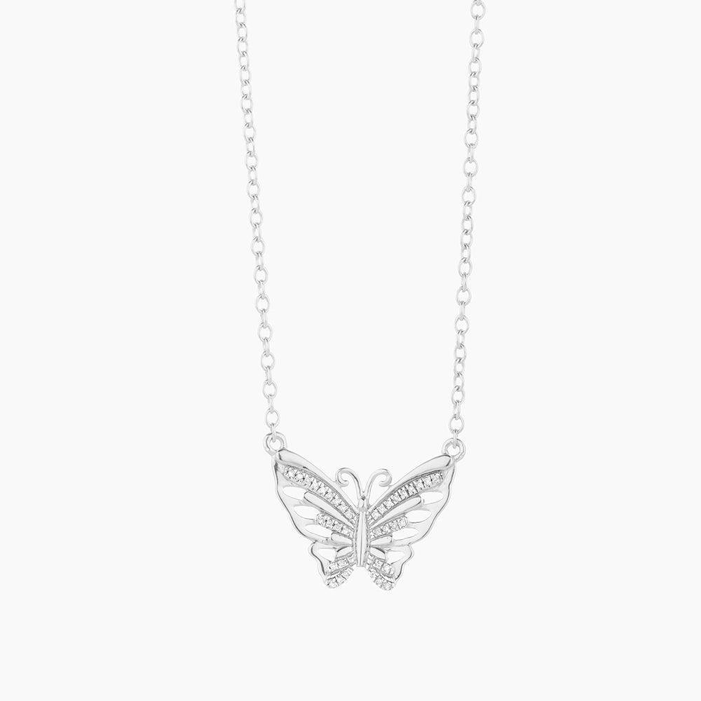 Beautiful Butterfly Diamond Pendant Necklace in Sterling Silver by Ella Stein at Deborah Kent’s Boutique in South Tampa