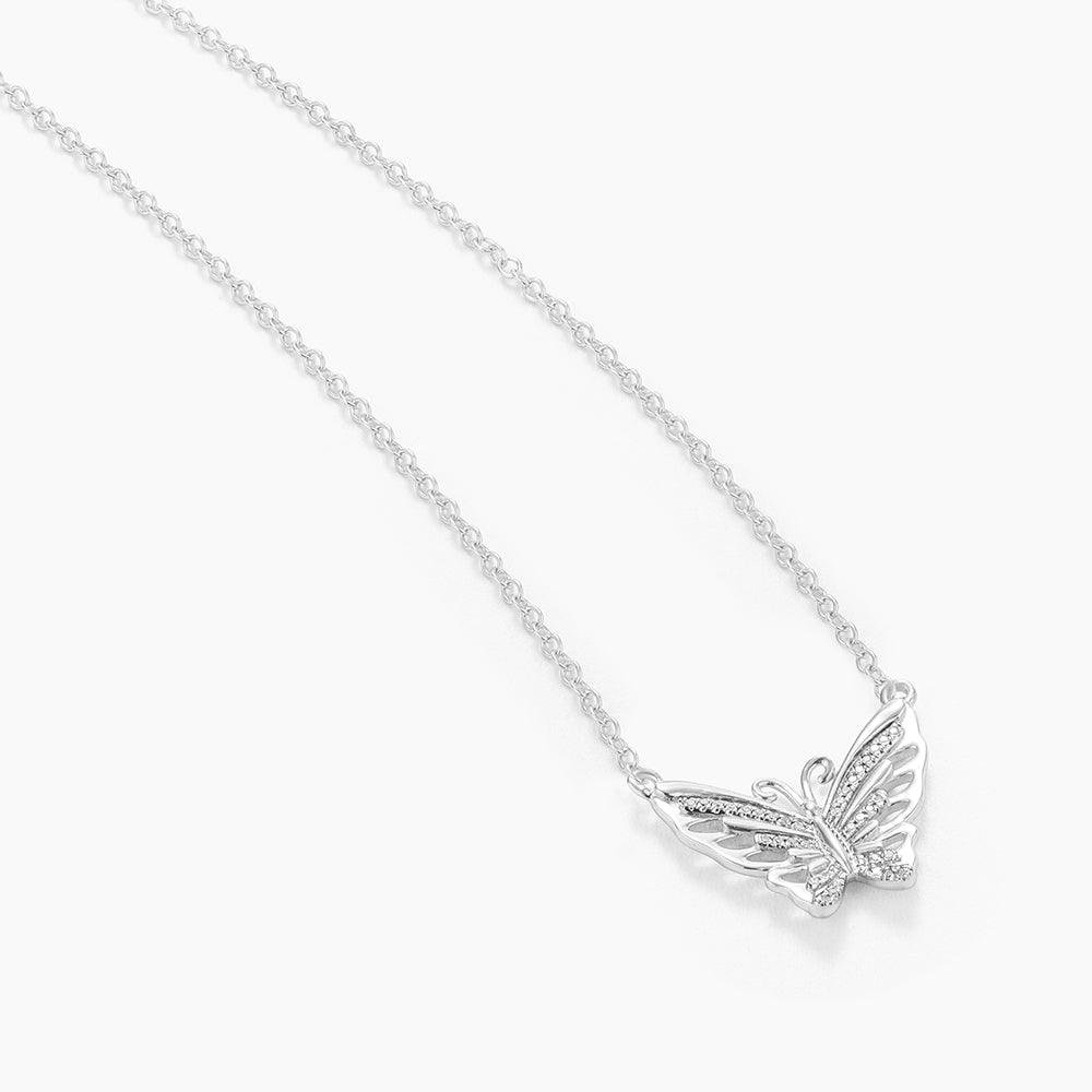 Beautiful Butterfly Diamond Pendant Necklace in Sterling Silver by Ella Stein at Deborah Kent’s Boutique in South Tampa