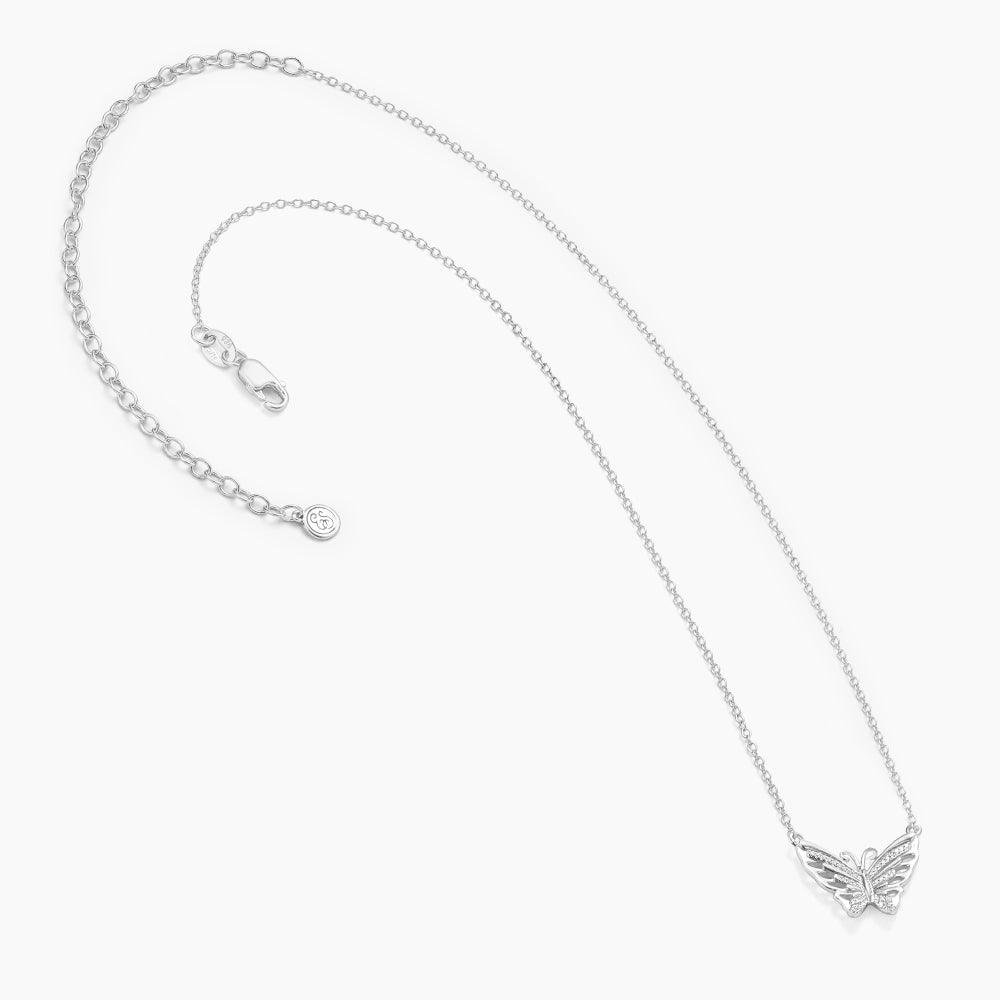 Beautiful Butterfly Diamond Pendant Necklace in Sterling Silver by Ella Stein at Deborah Kent’s Boutique in South Tampa