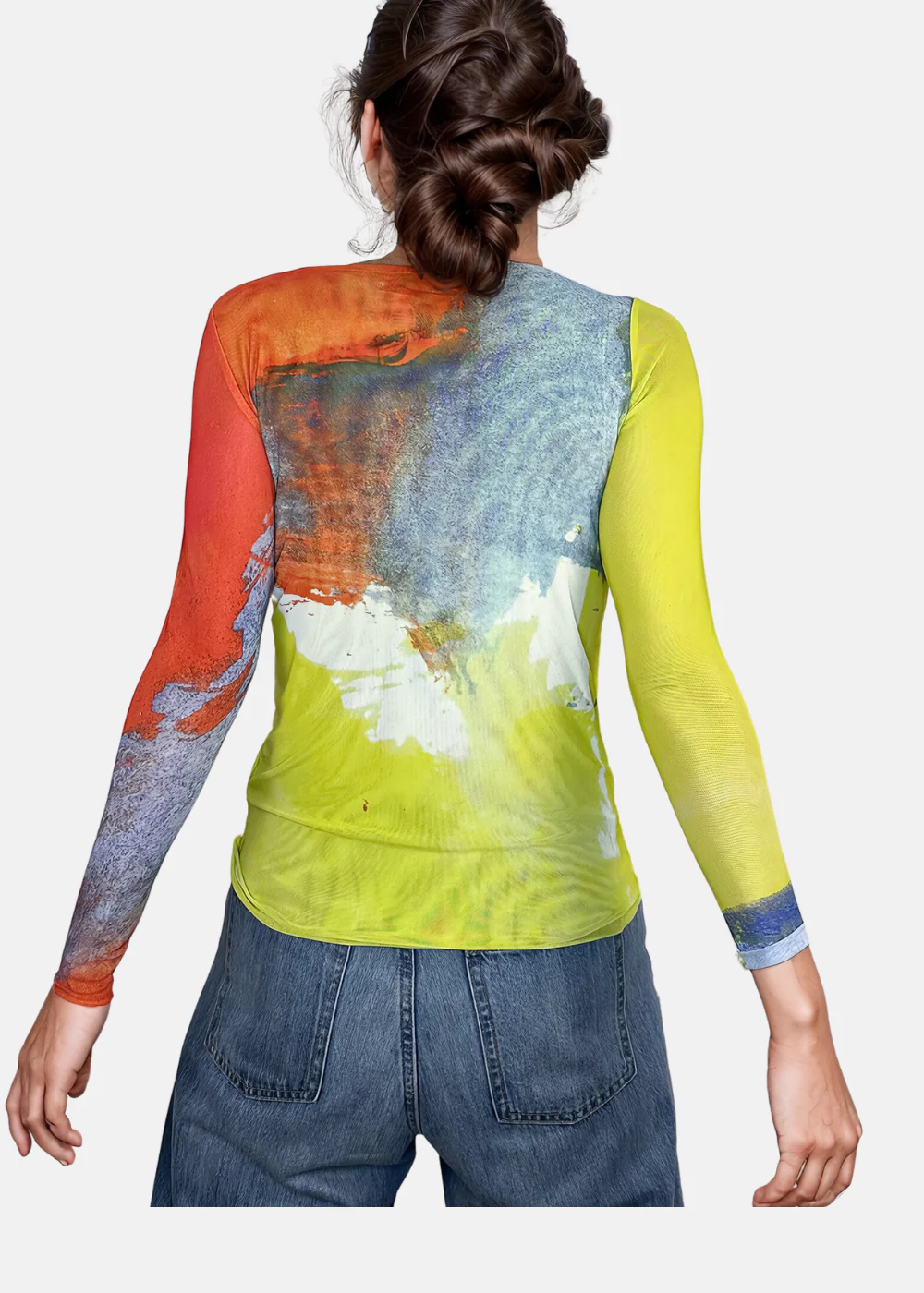 Florence Double Sheer Top in Sunny Day by AMB Designs at Deborah Kent’s Boutique in South Tampa
