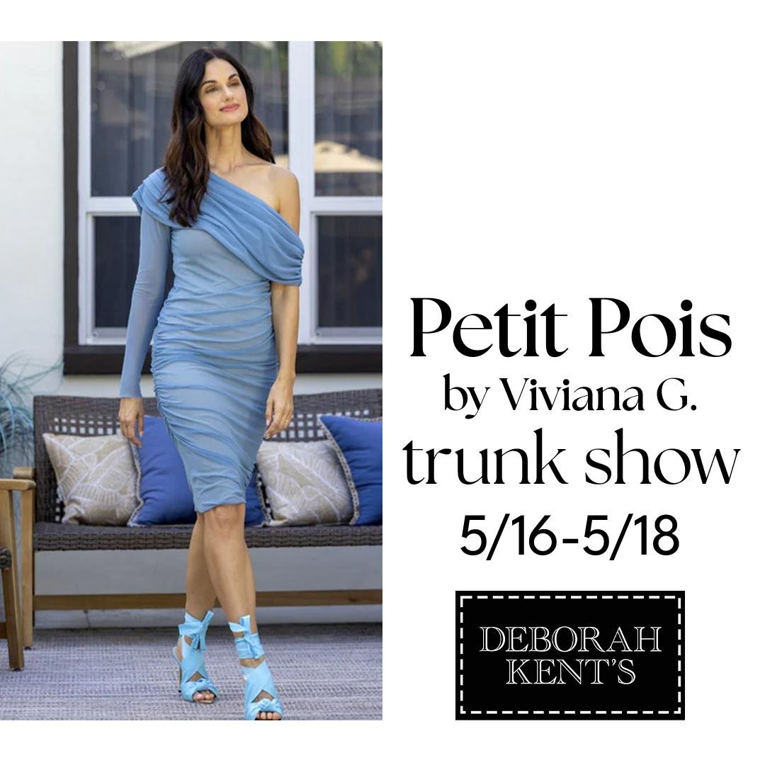 Our PREMIERE Petit Pois by Viviana G. trunk show kicks off tomorrow! Stop in and shop colorful and comfortable pieces perfect for all the formal occasions on your summer calendar! Don't miss it!

#deborahkents  #petitpois #PetitPoisByVivianaG #formal