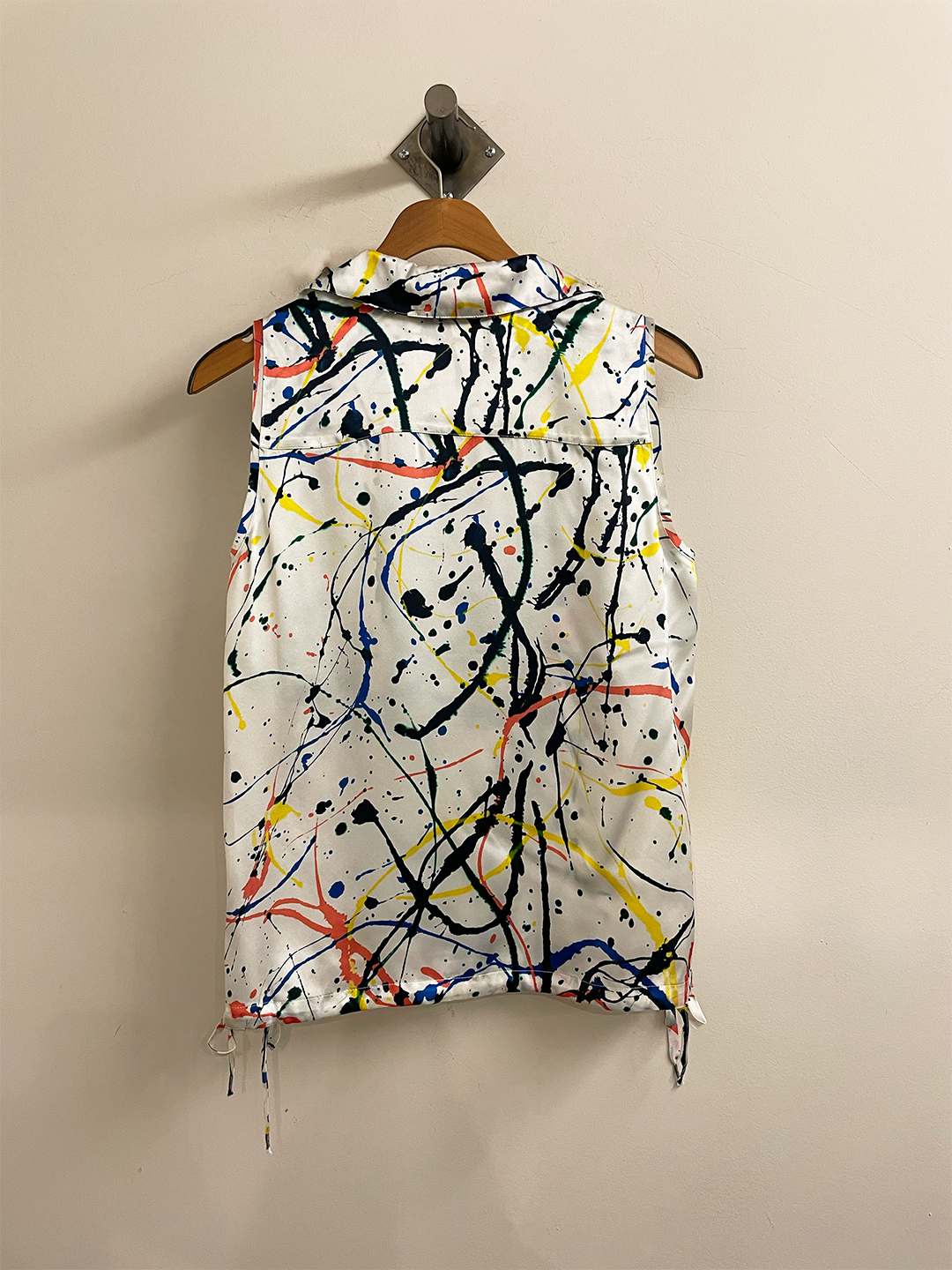 Go Pull Some Strings Top in Drip Print by Go Silk at Deborah Kent's Boutique in South Tampa