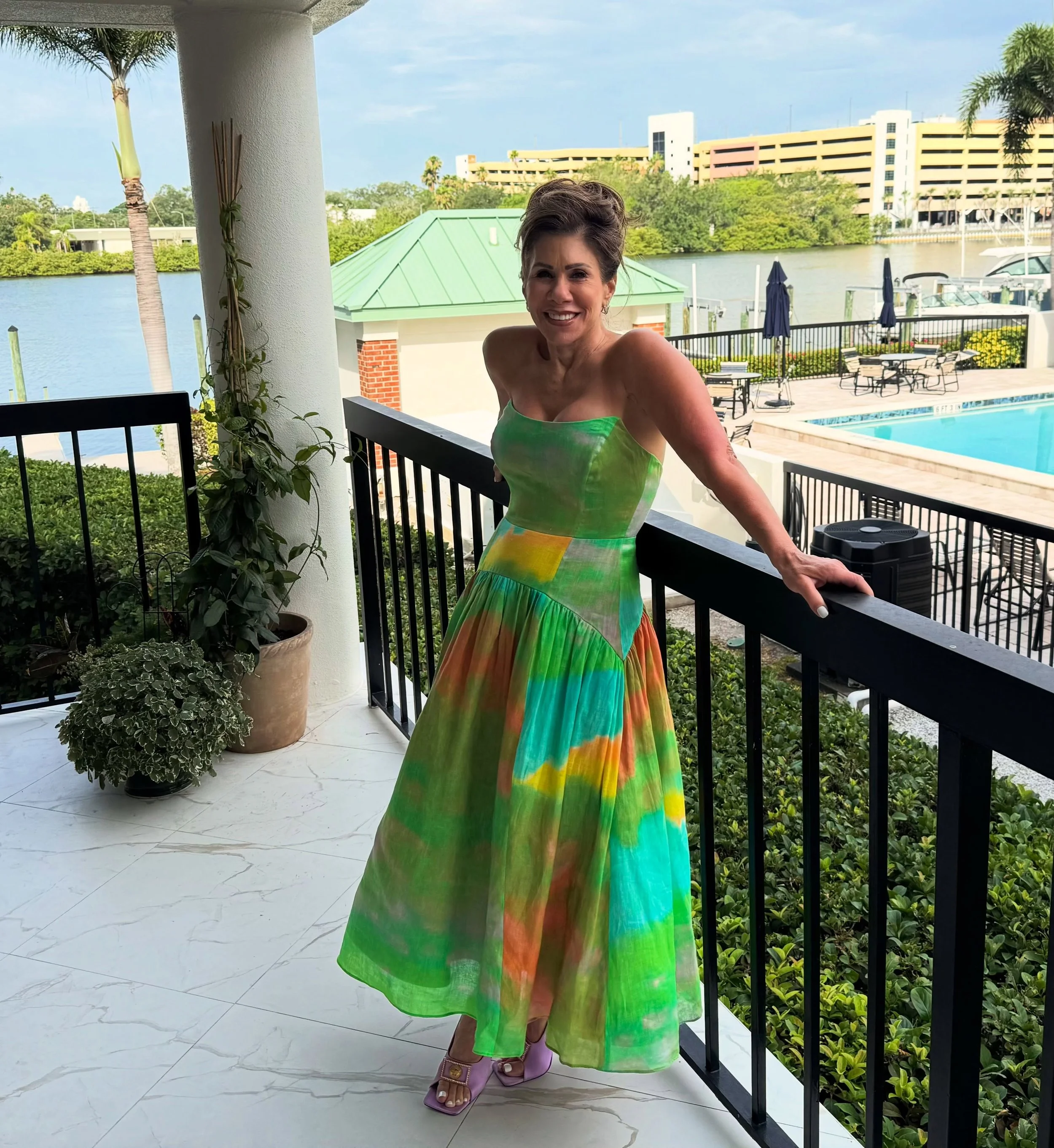One of our Beautiful Clients, wearing Hope for Flowers by Tracy Reese to a recent spring wedding. Some dresses are made for celebrating &mdash; this is one of them.