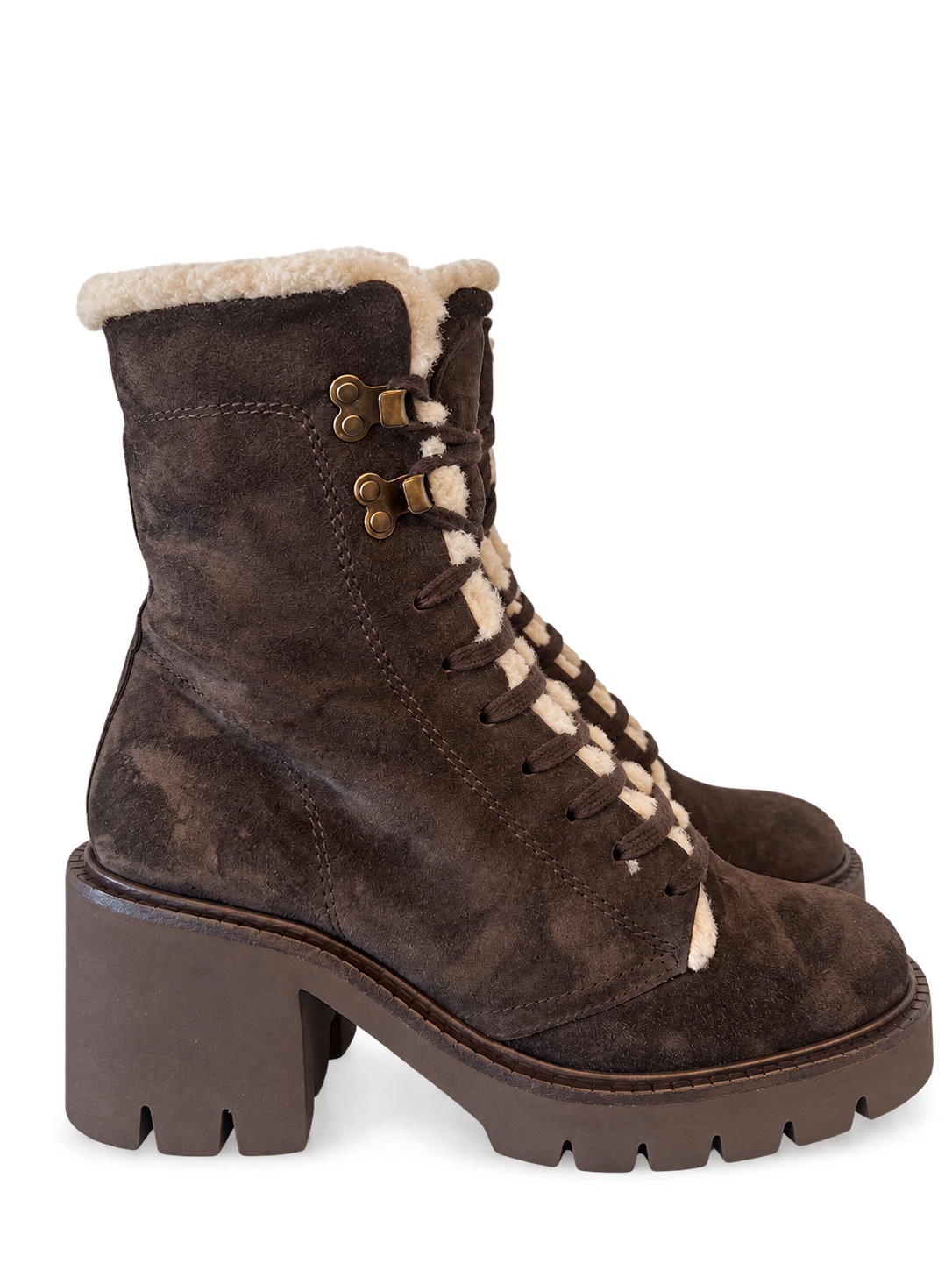 Zineta Shearling Lace-Up Boot