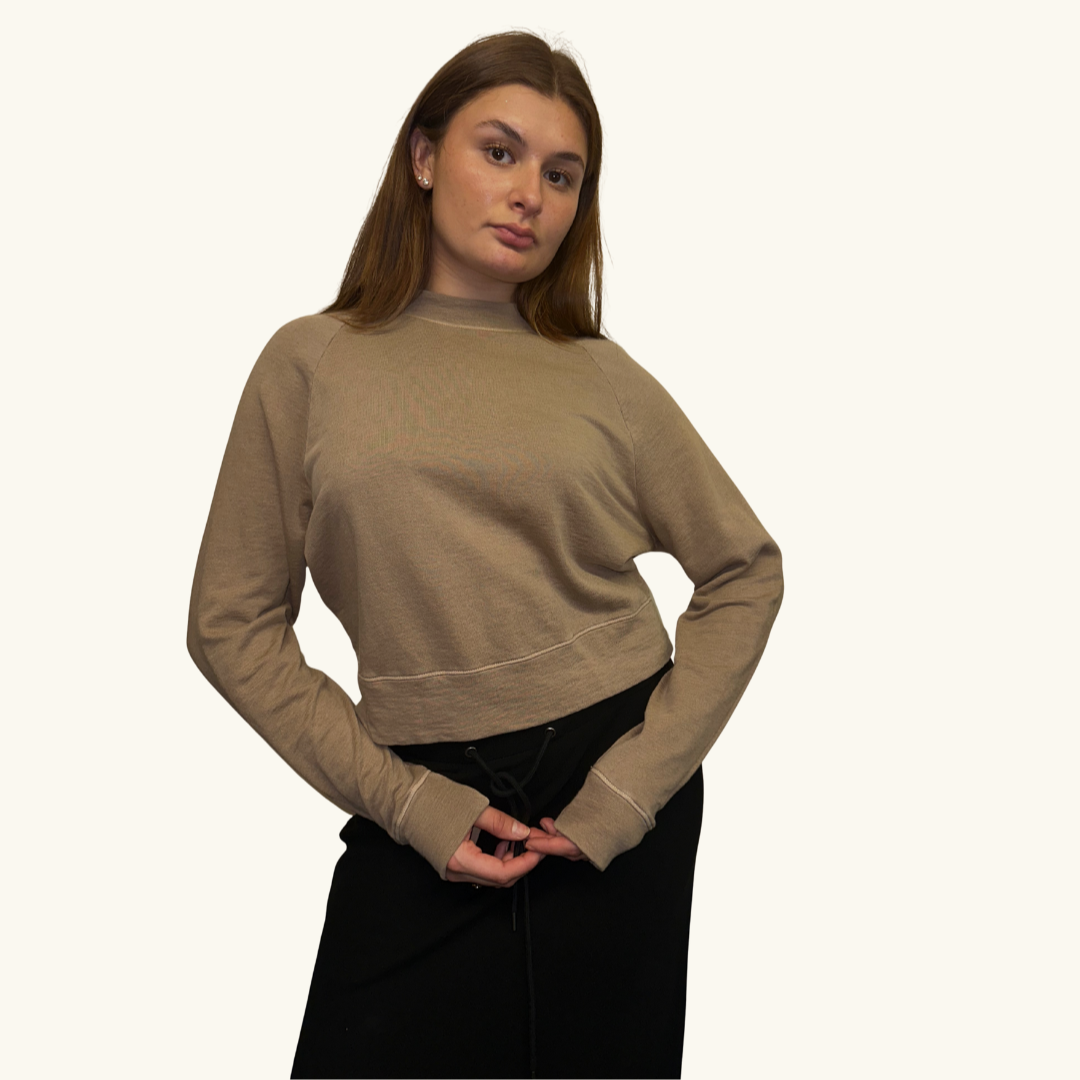 French Terry Cropped Mockneck