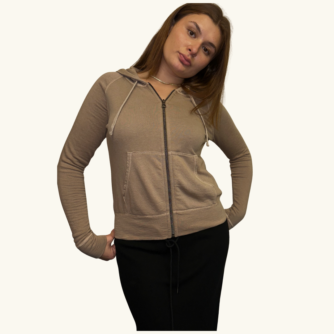 Vintage French Terry Zip Hoodie