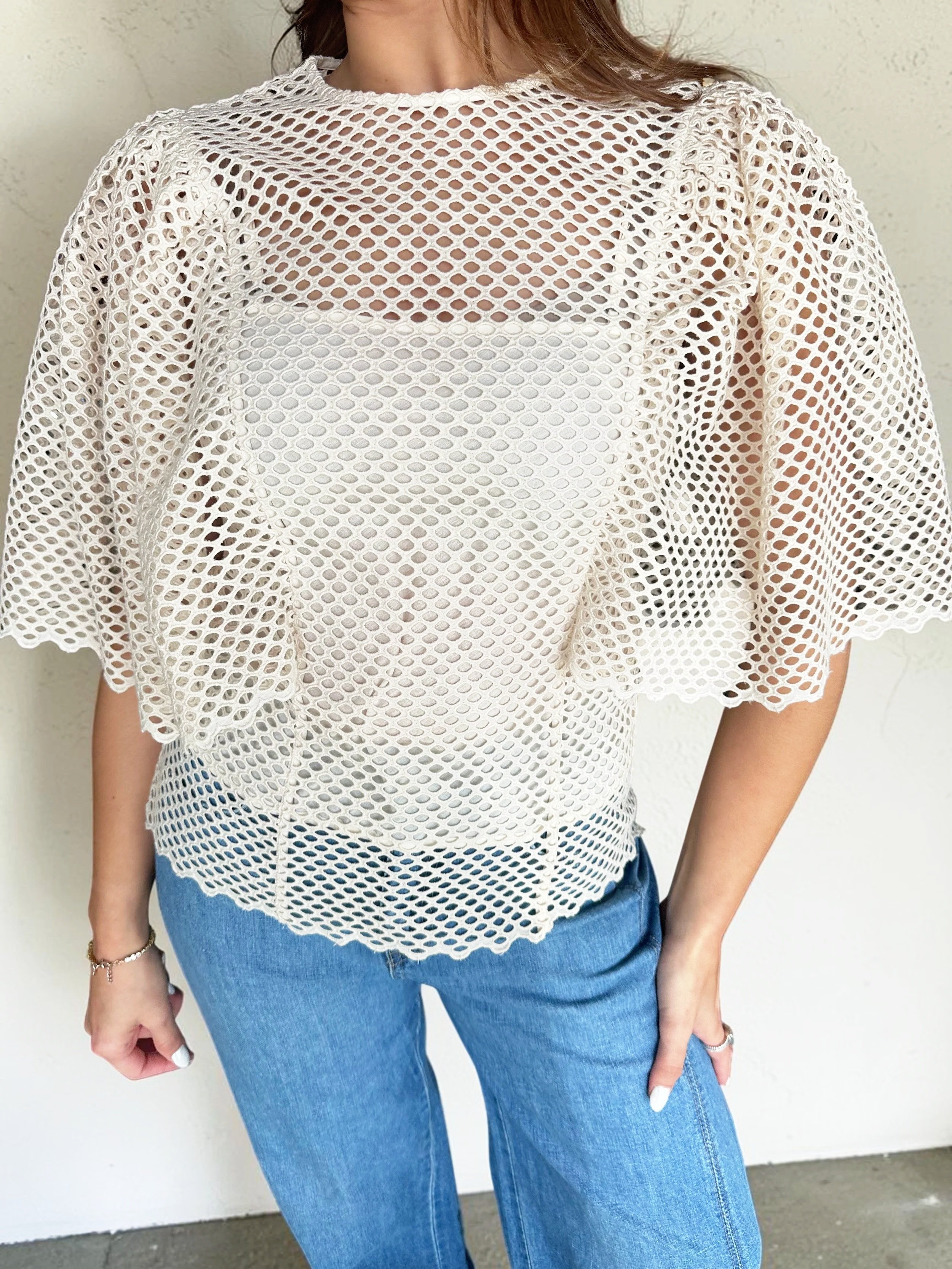 Hera Eyelet Cotton Top