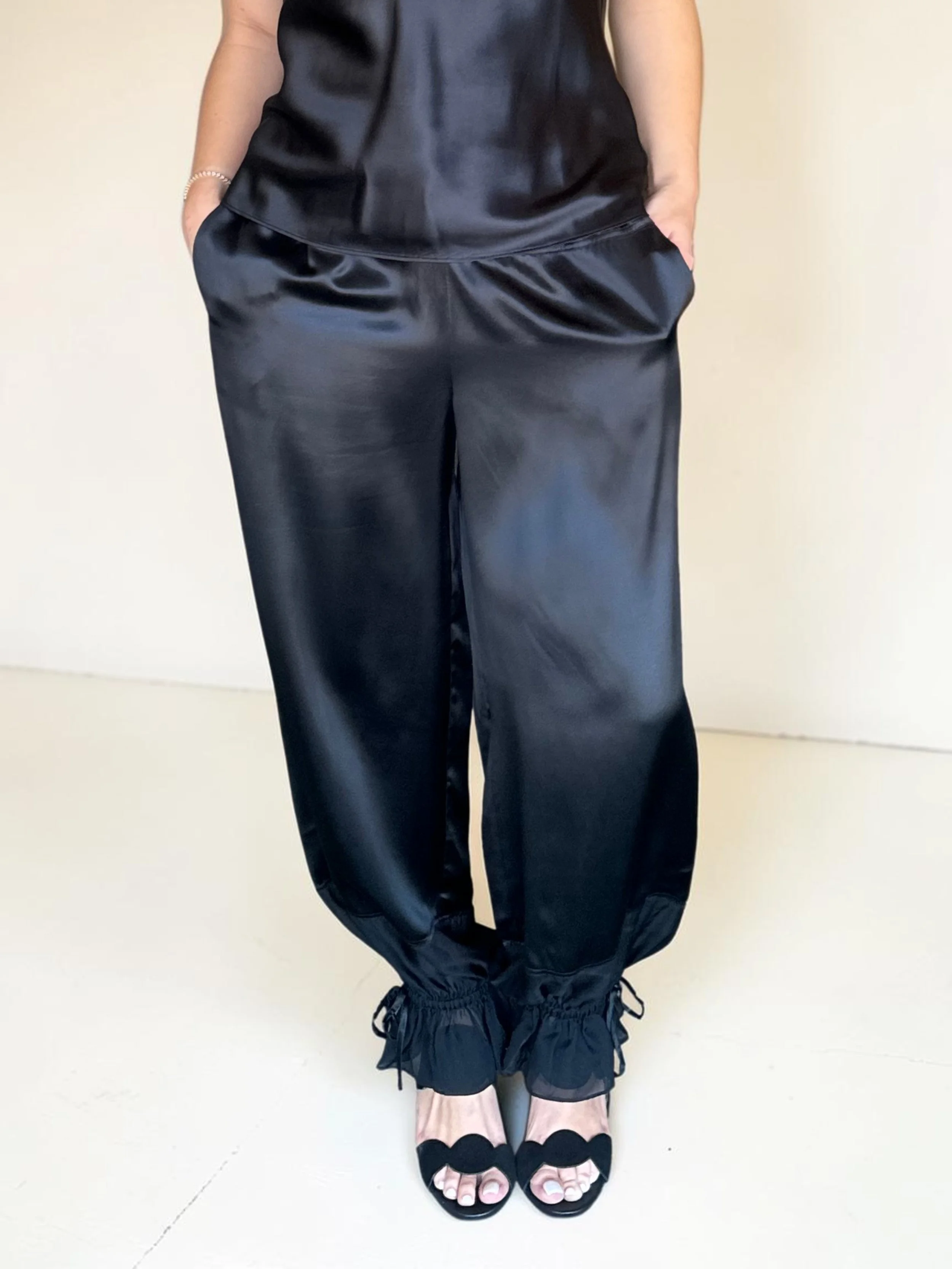 Camile Silk Cinched Pant