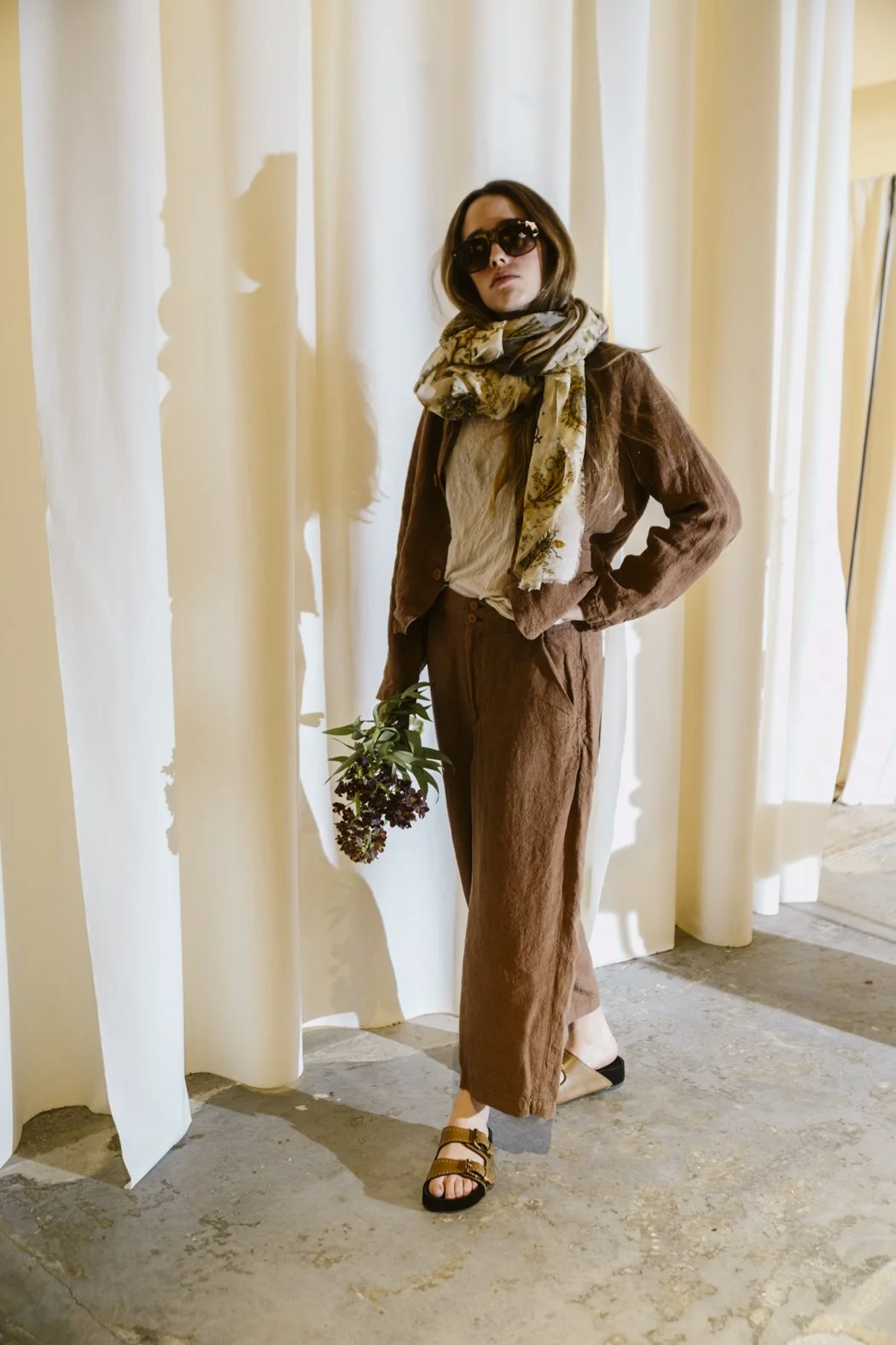 ジャケット・アウター PORTER CLASSIC BRESSON LINEN LADIES COAT PORTER CLASSIC 