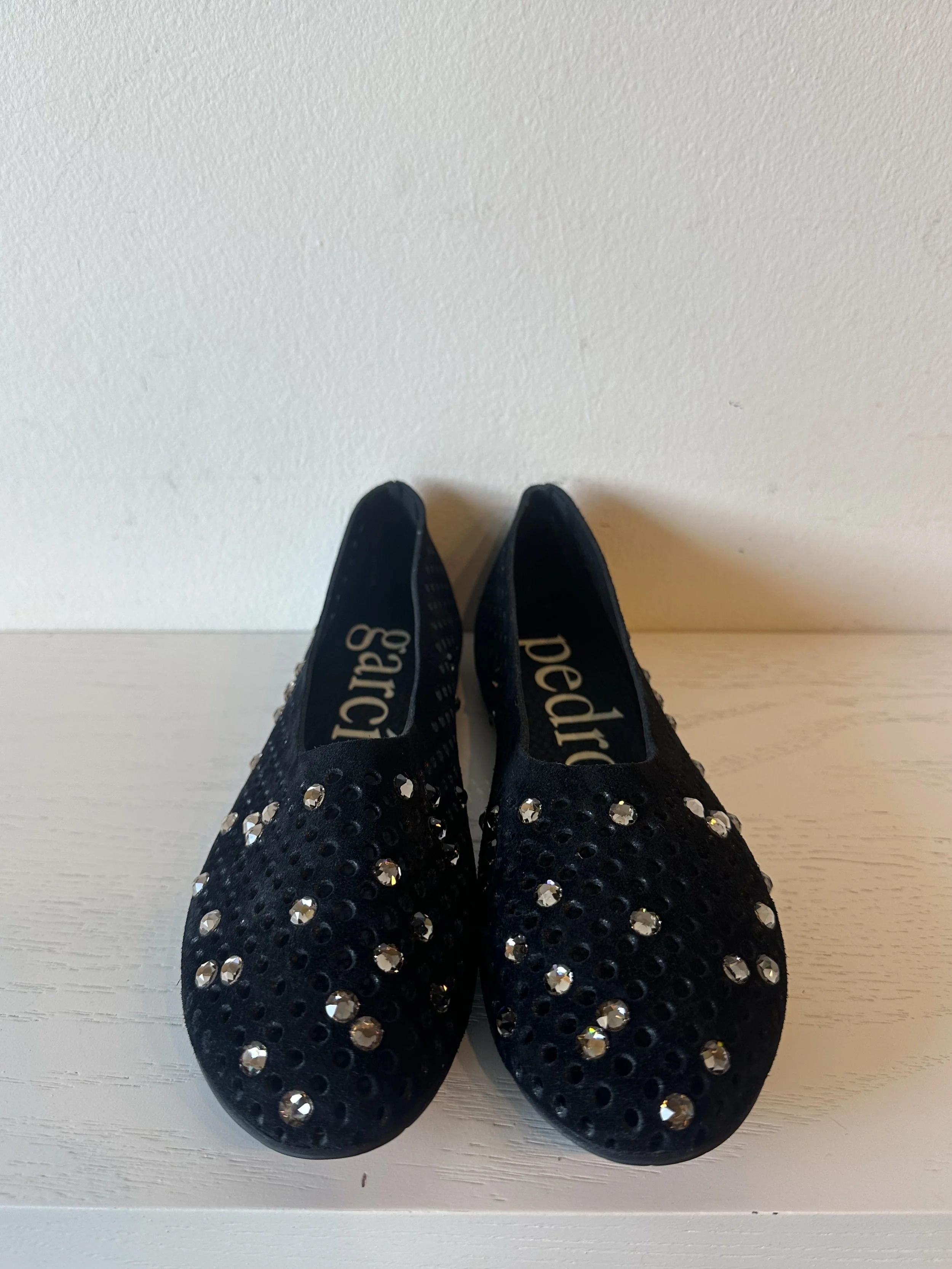 Ariane Bedazzled Perforated Ballet Flat