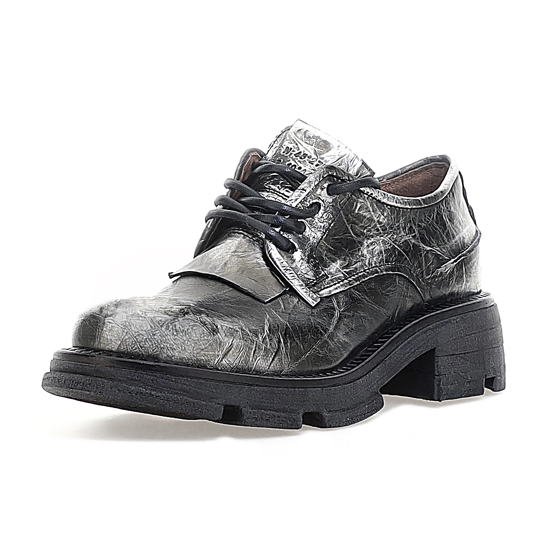 Layton Lug-Sole Derby in Antique Silver by A.S.98 at Deborah Kent's Boutique in South Tampa