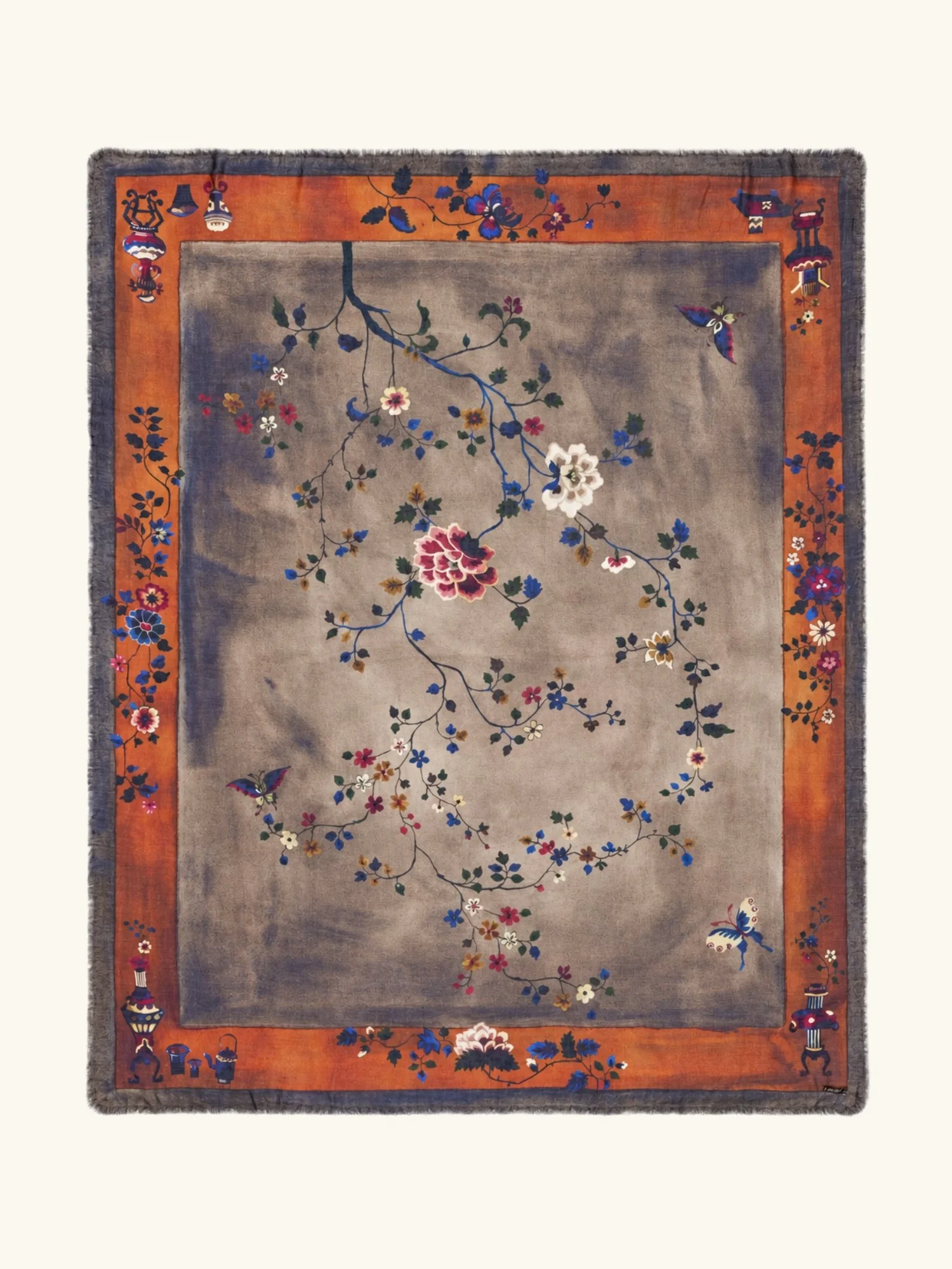 Kaki Carpet Printed Stole
