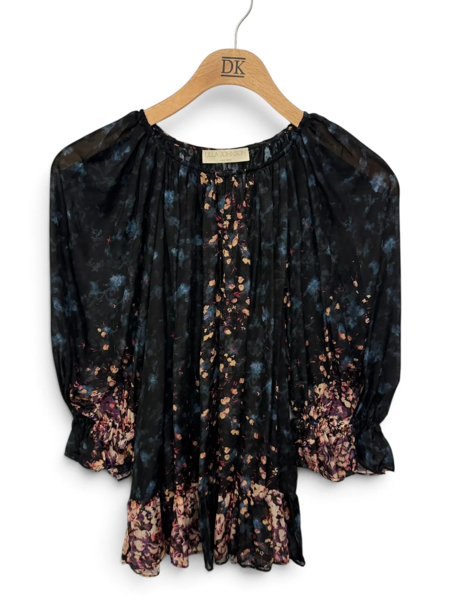 Elise Short Sleeve Silk Blouse