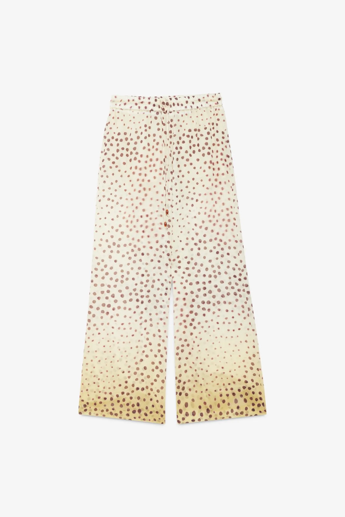 Dot-Print Ombre Wide-Leg Pant