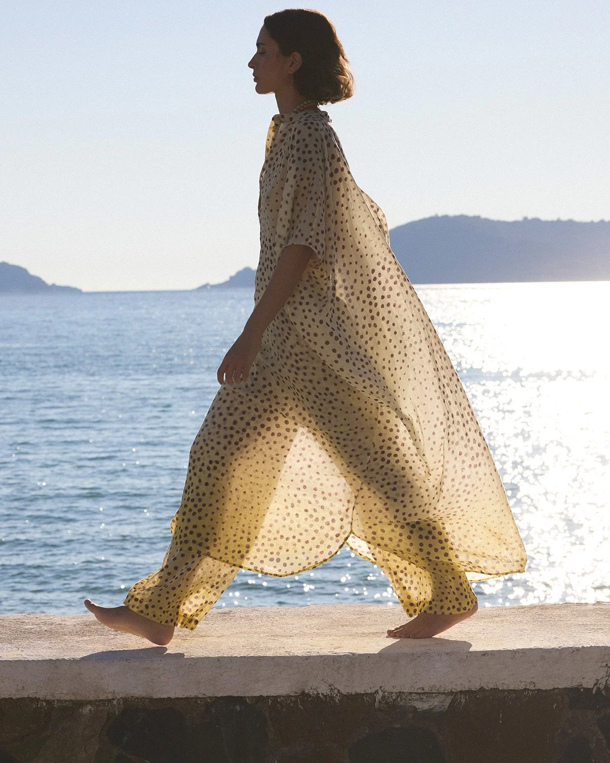 Spotted Tencel Kimono