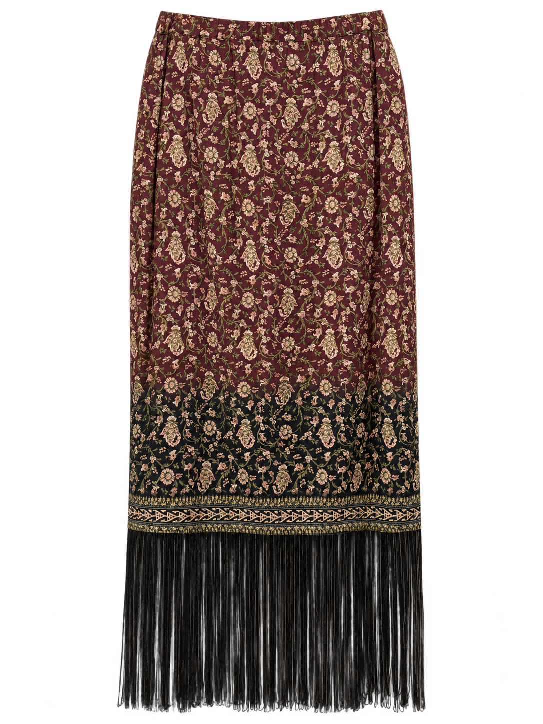 Fringed Midi Skirt