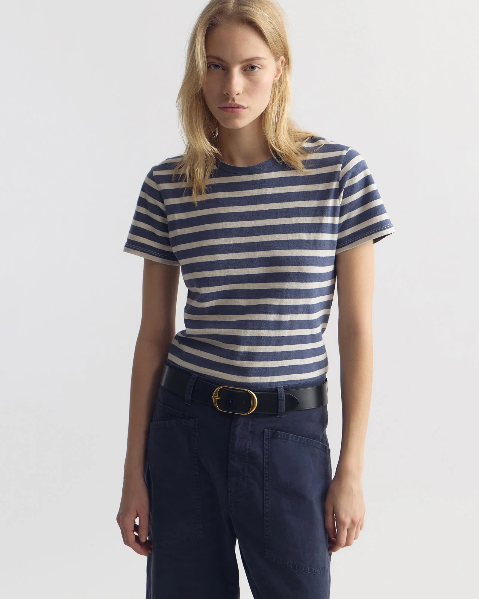 Nili Lotan Lana Crewneck Striped Tee