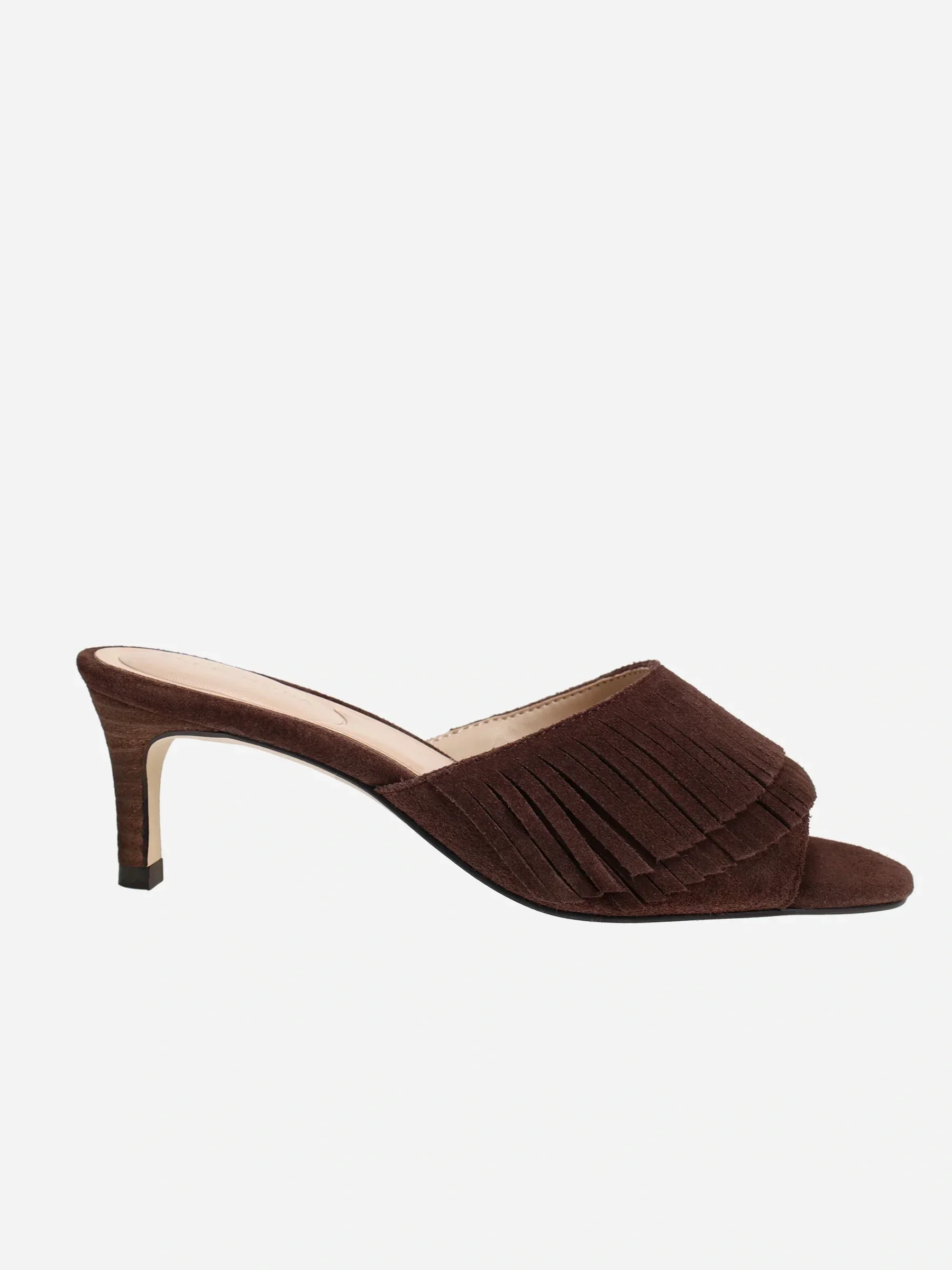 Venna Low Heel Slide Espresso Suede