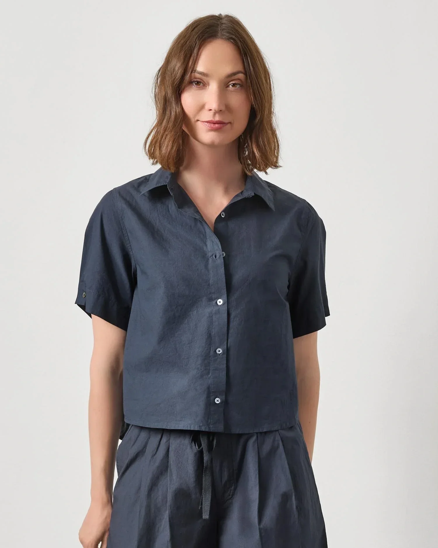 Folded Sleeve Button Down