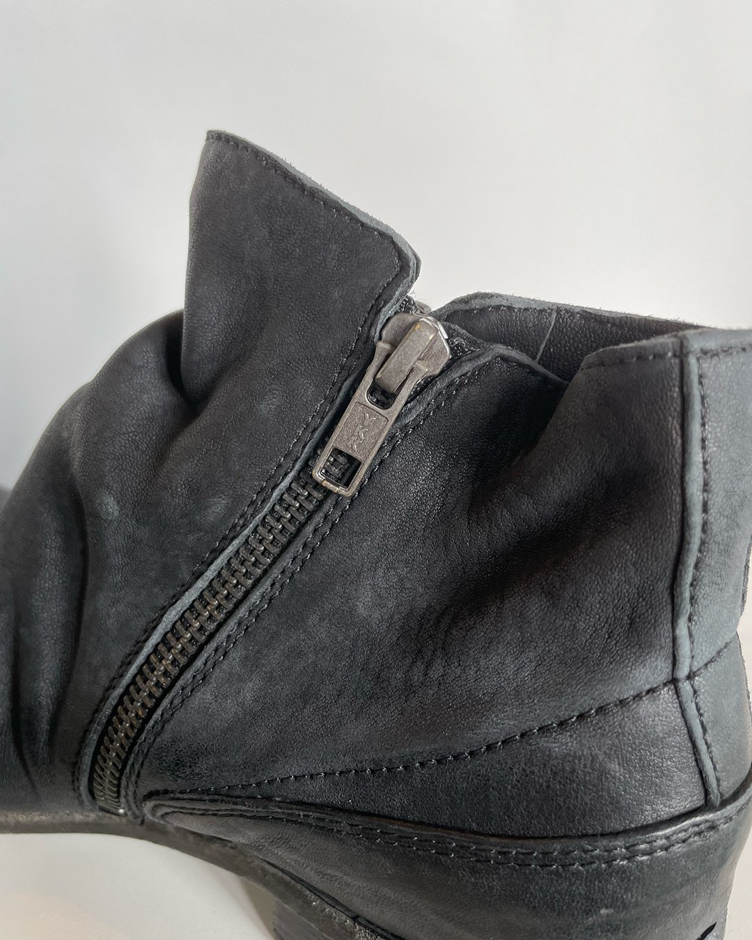 Double Zipper Ankle Boot in Black by Shoto at Deborah Kent's Boutique in South Tampa