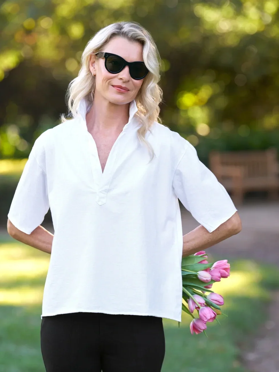 Patty Short-Sleeve Popover Henley