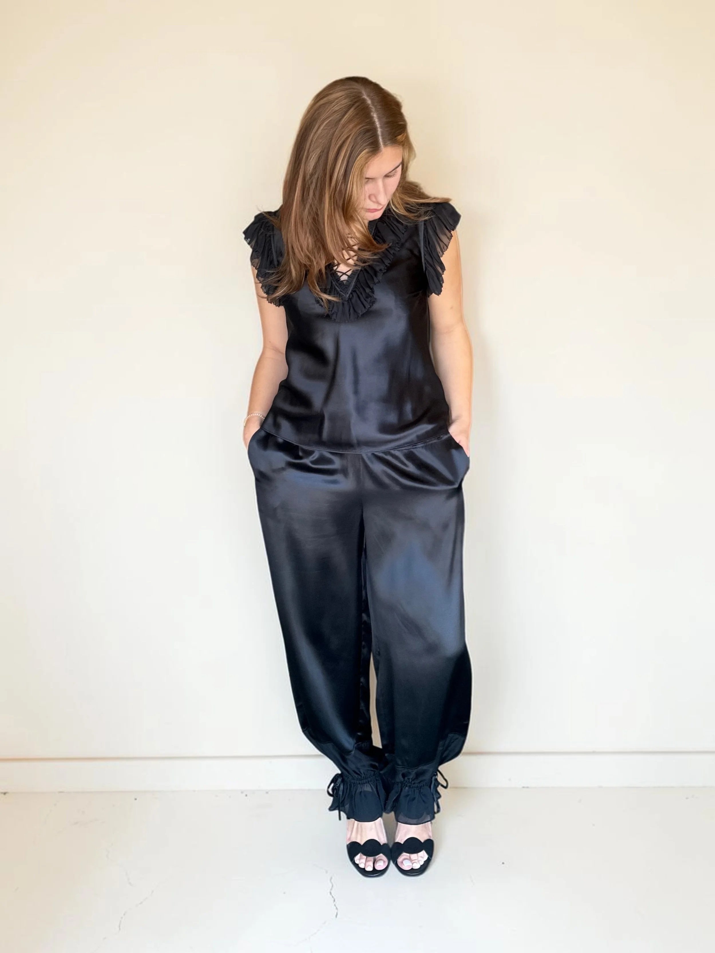 Camile Silk Cinched Pant