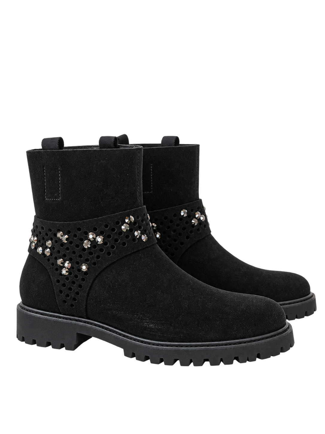 Sandor Crystal-Studded Suede Boot