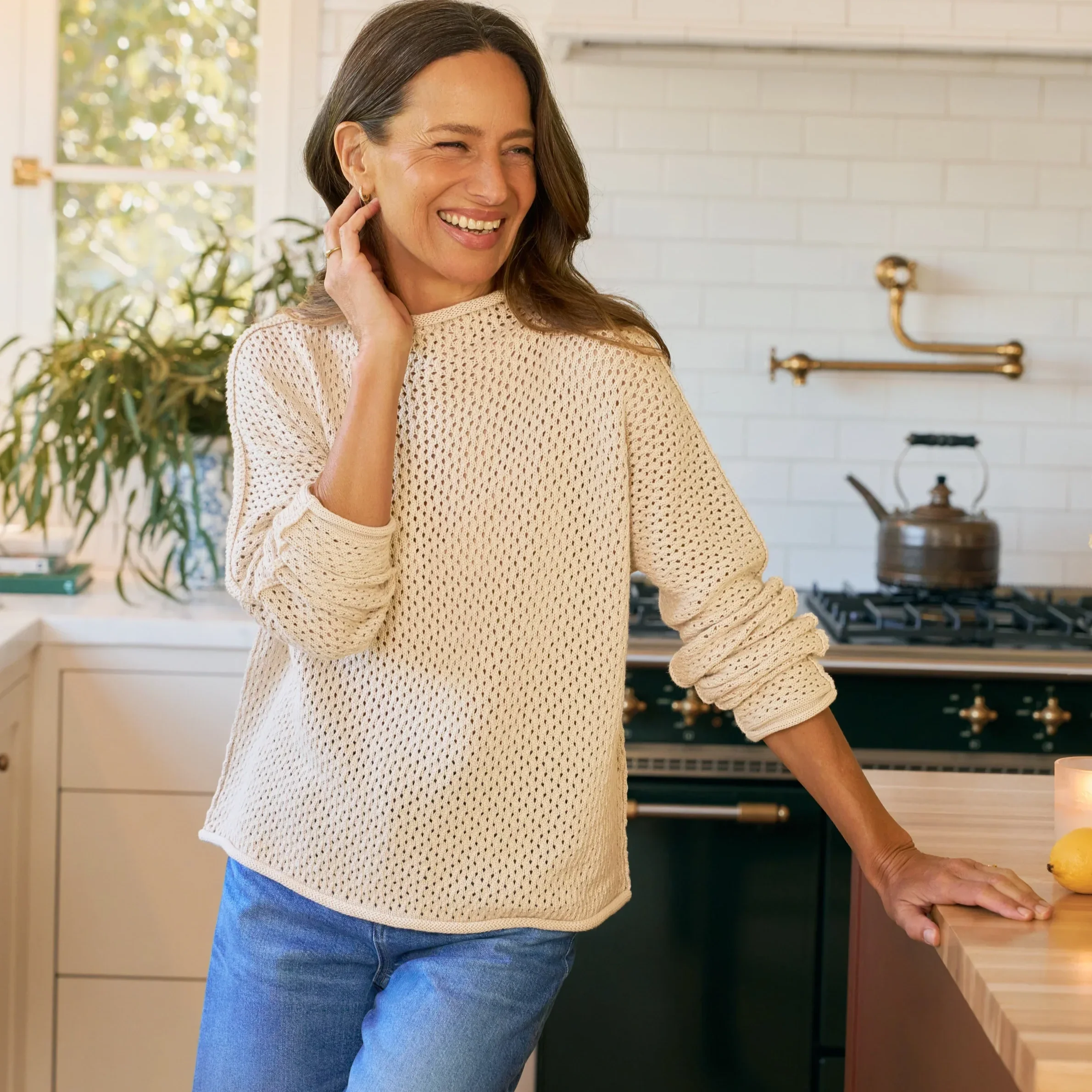 Monterey Pointelle Sweater