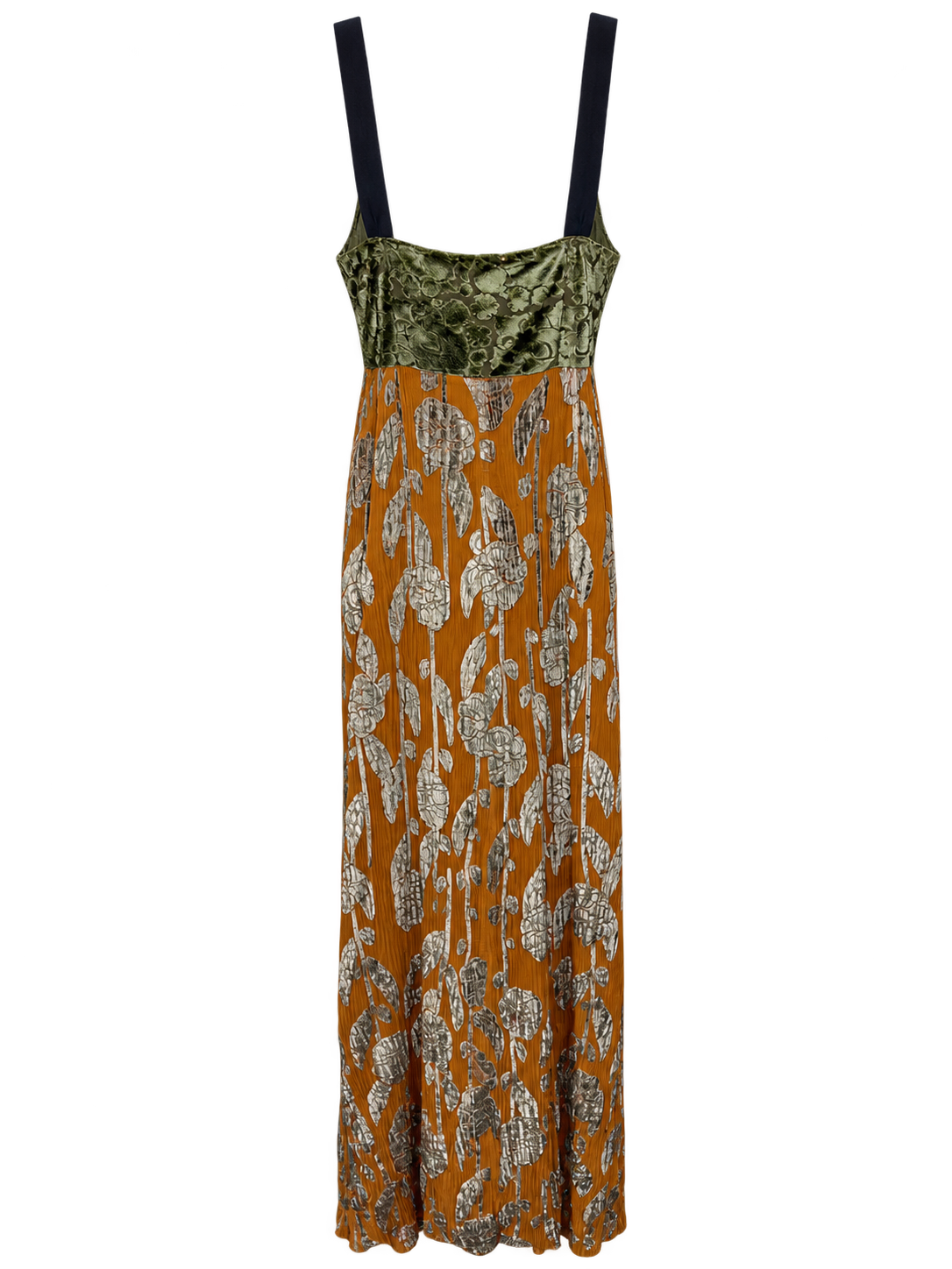 Ochre floral velvet back-view slip dress.png