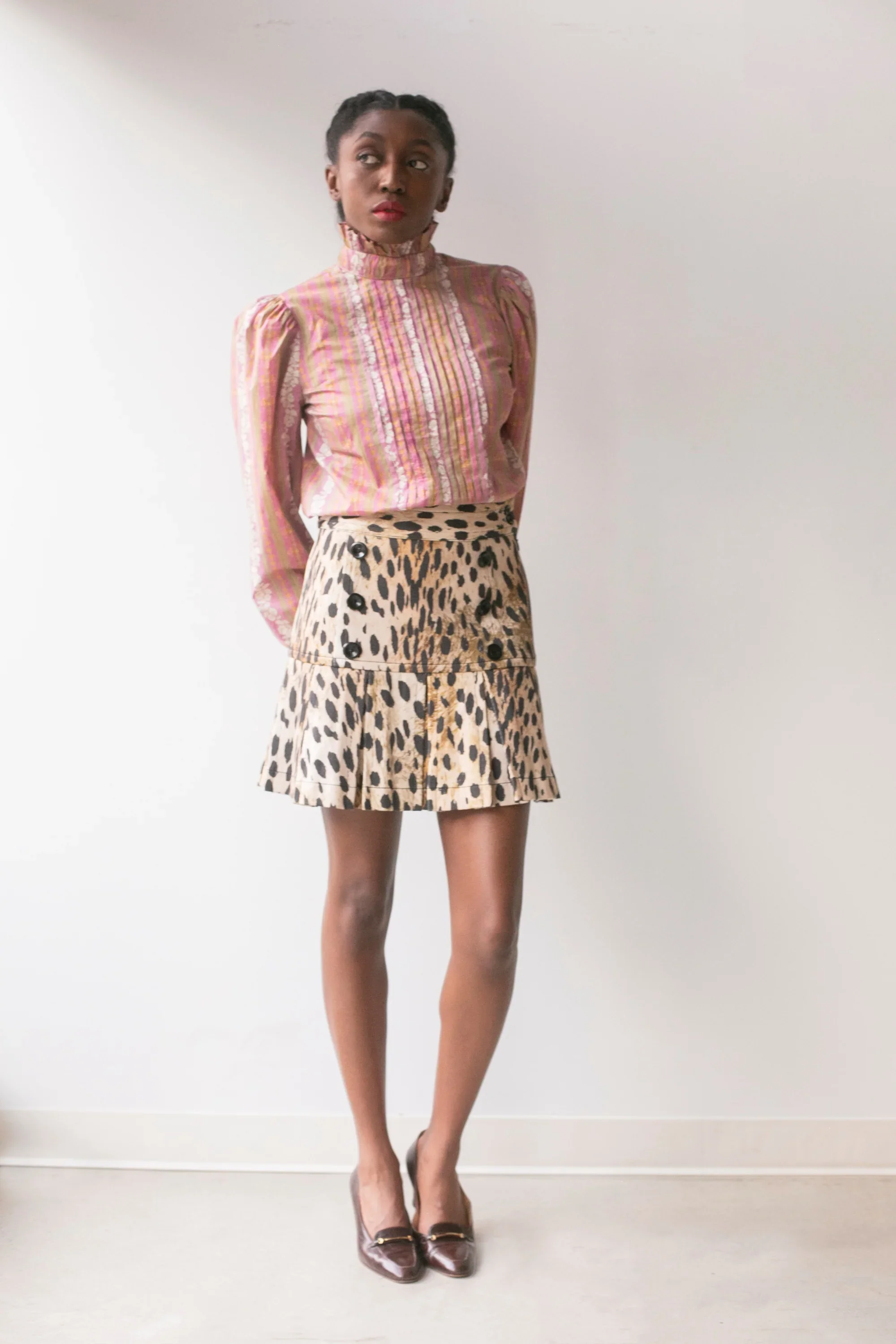 Pleated Mini Skirt
