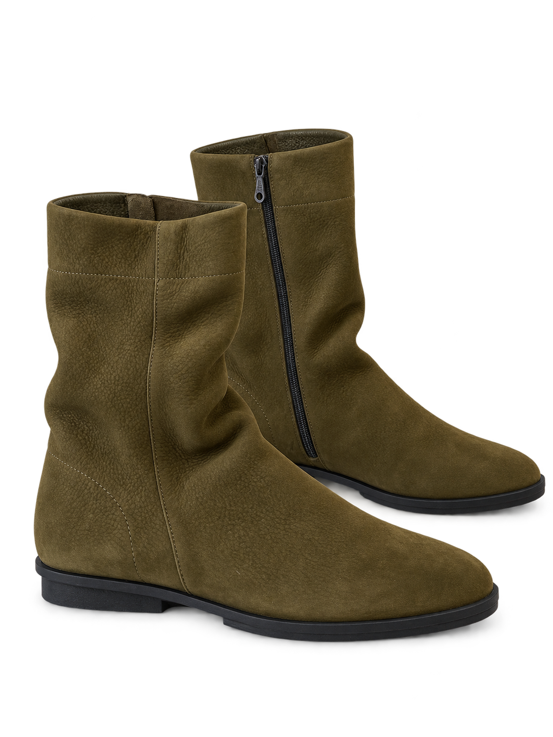 Olive nubuck mid-calf boots-2.png