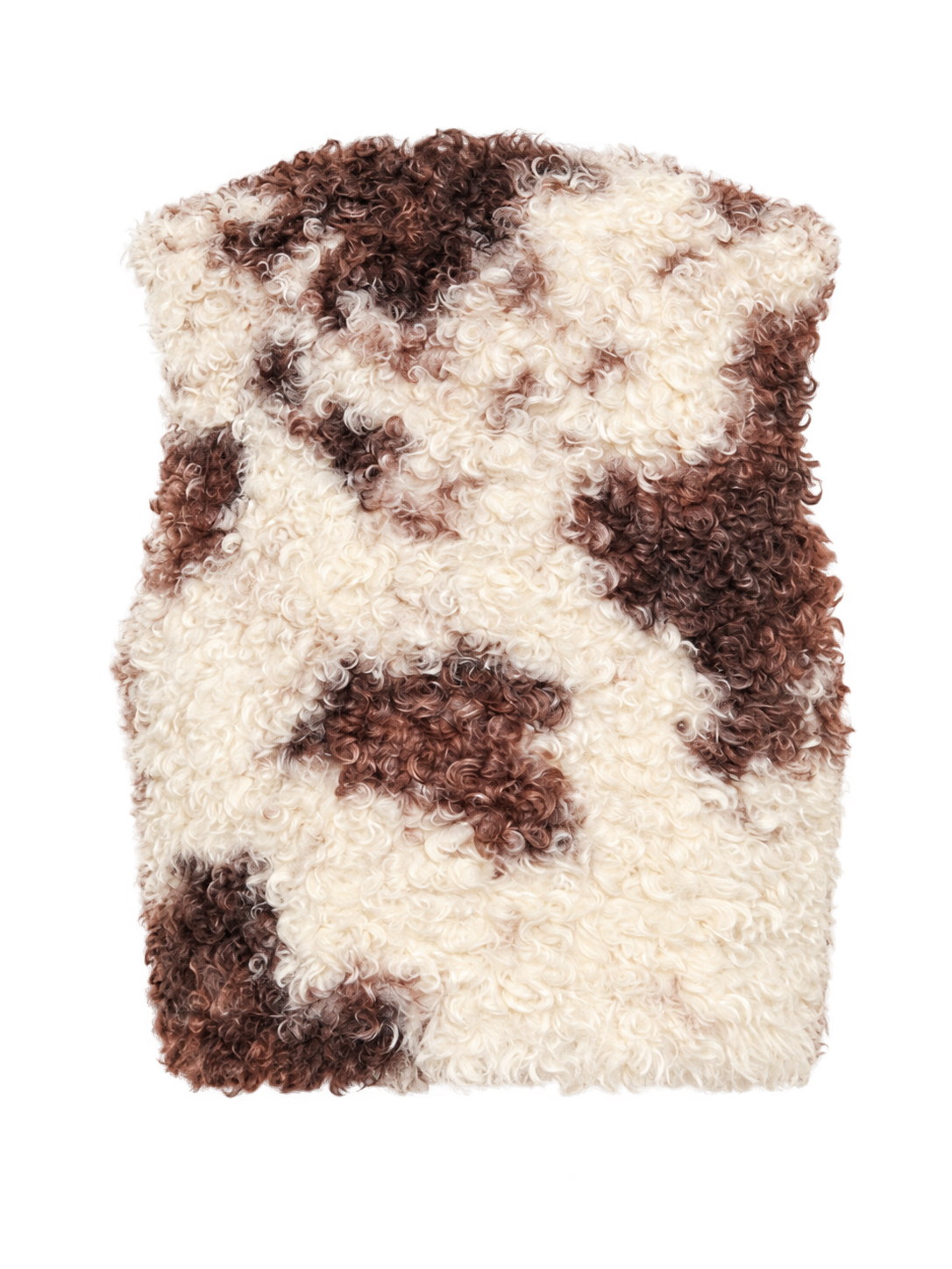 Curly faux fur vest, back view.png