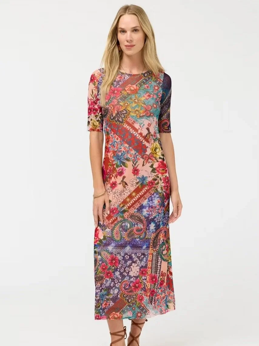 Astrid Mesh Midi Dress