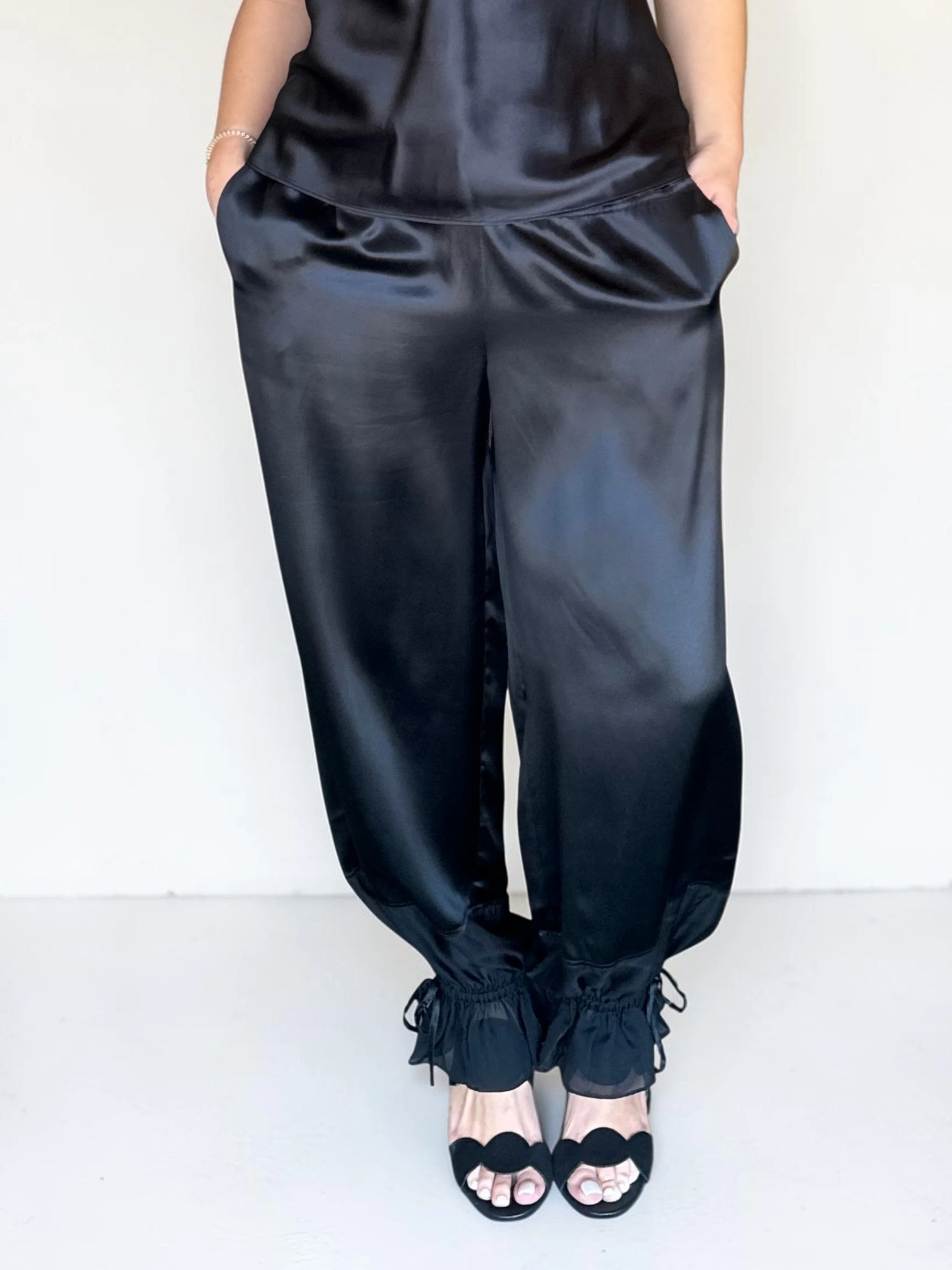 Camile Silk Cinched Pant