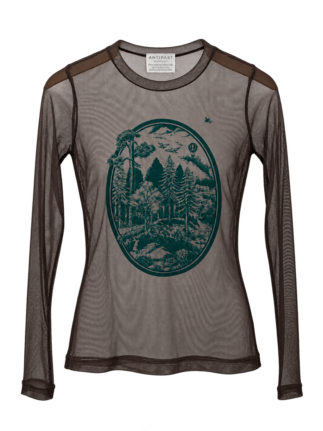 Charcoal mesh top with teal scenic print.png